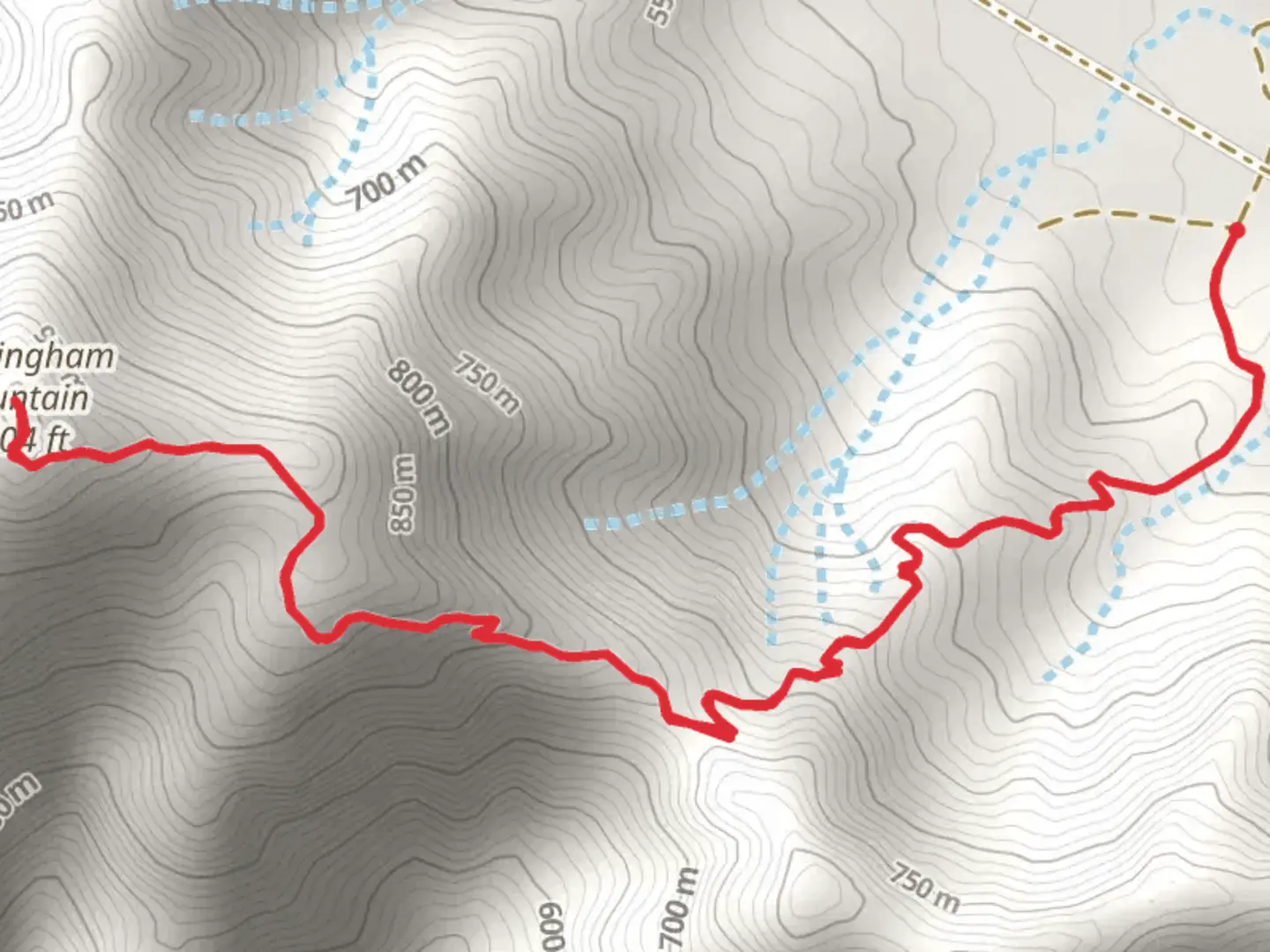 An image depicting the trail Cunningham Mountain and its surrounding area.