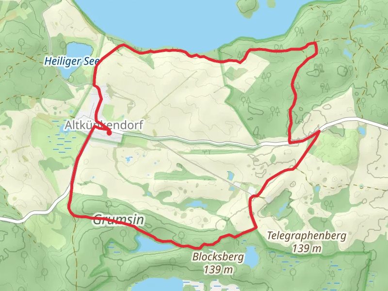 Buckow See via Oranges Buchenblatt and Wolletzsee Rundweg