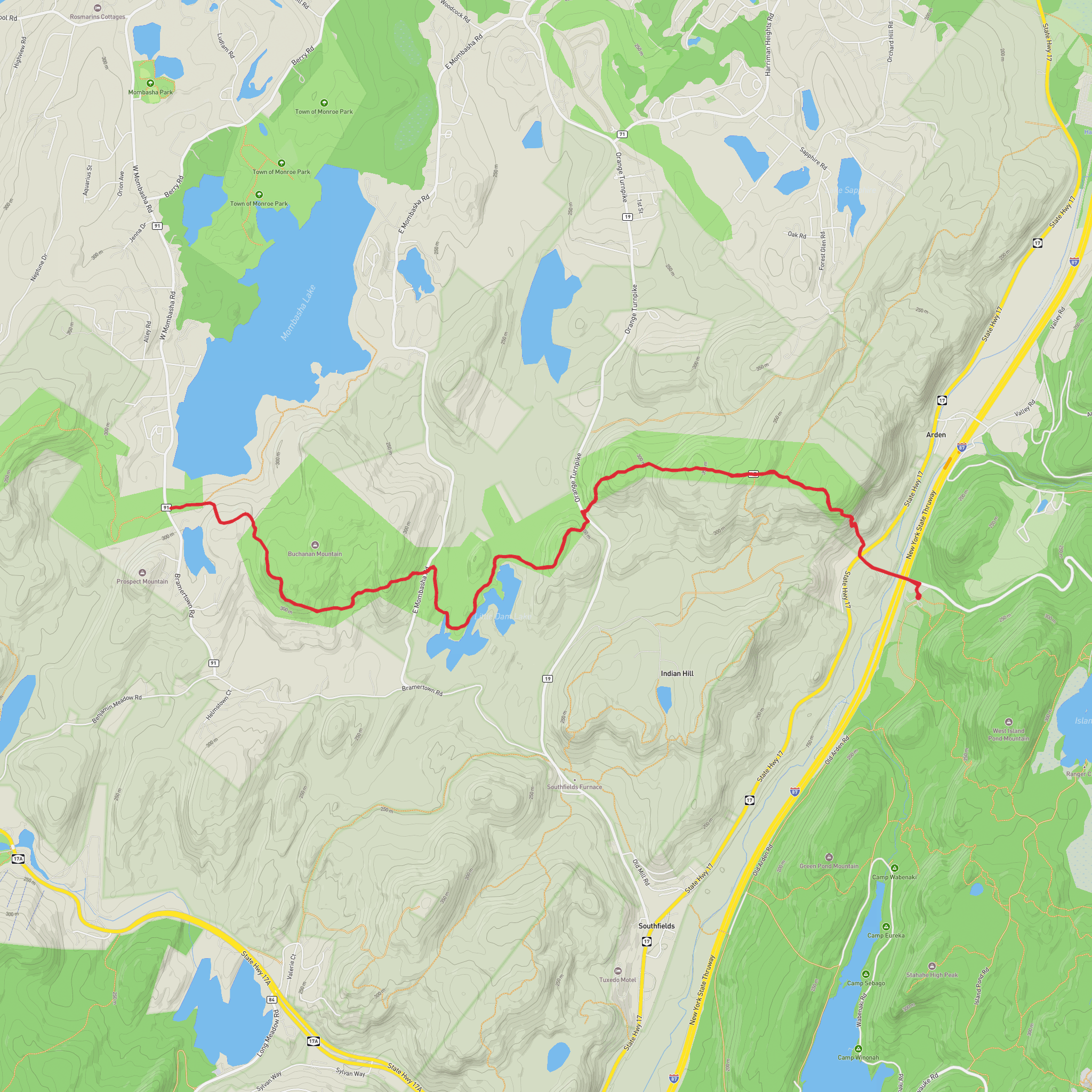 Arden Valley Road mobile static map