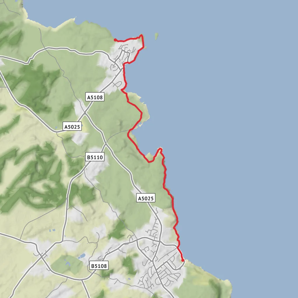 Benllech to Moelfre Coastal Path Walk mobile static map