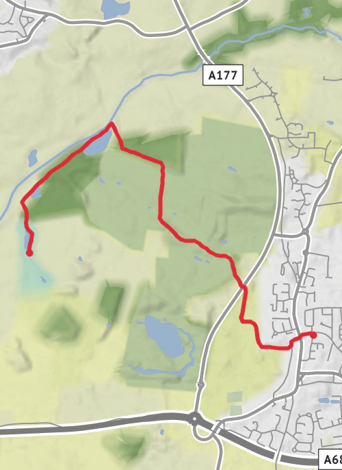 County Durham Hiking mobile static map