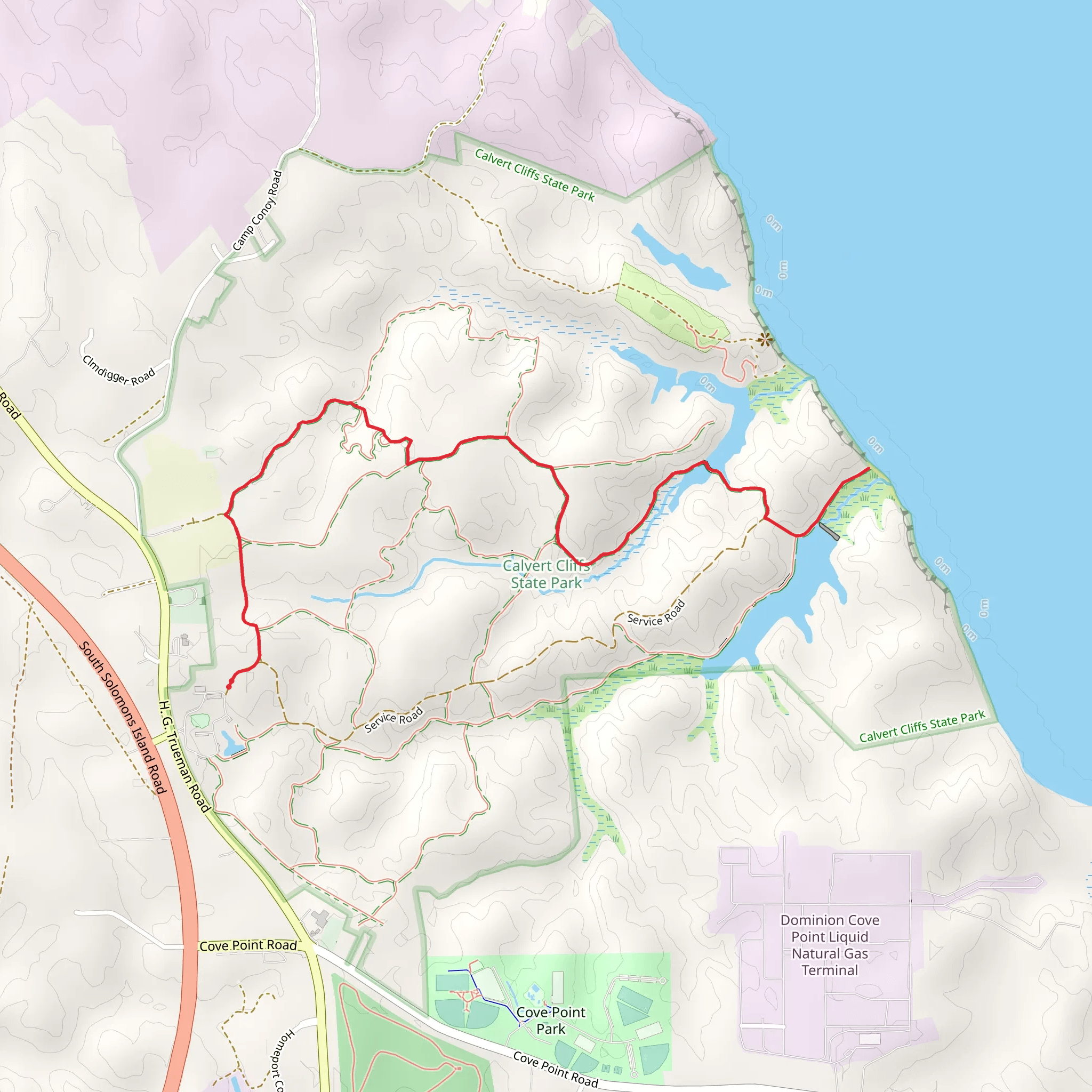 Orange Trail Out and Back mobile static map
