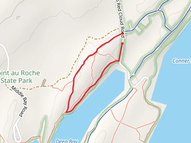 Camp Red Cloud Road Loop near Deep Bay
