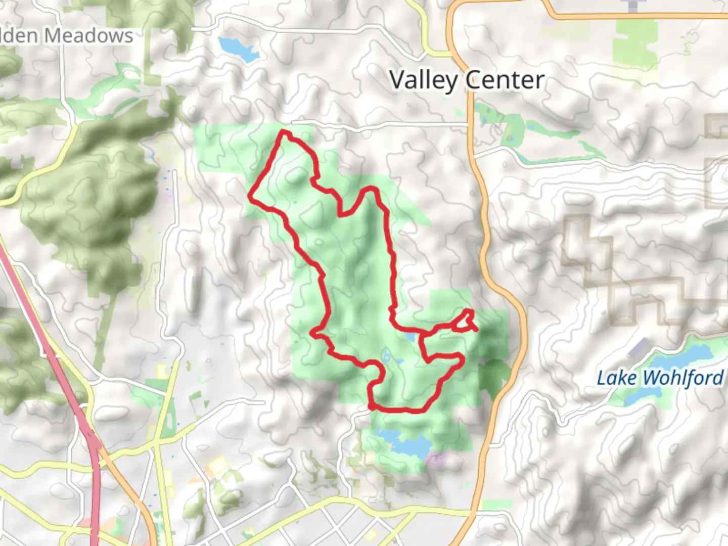 An image depicting the trail Cougar Ridge, Hidden Spring, Mallard Lake and Stanley Peak Loop Trail and its surrounding area.
