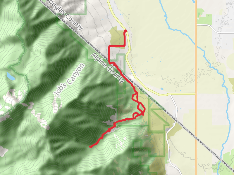 Sandy Trail, Lonesome Trail via Jobs Peak Ranch Trail