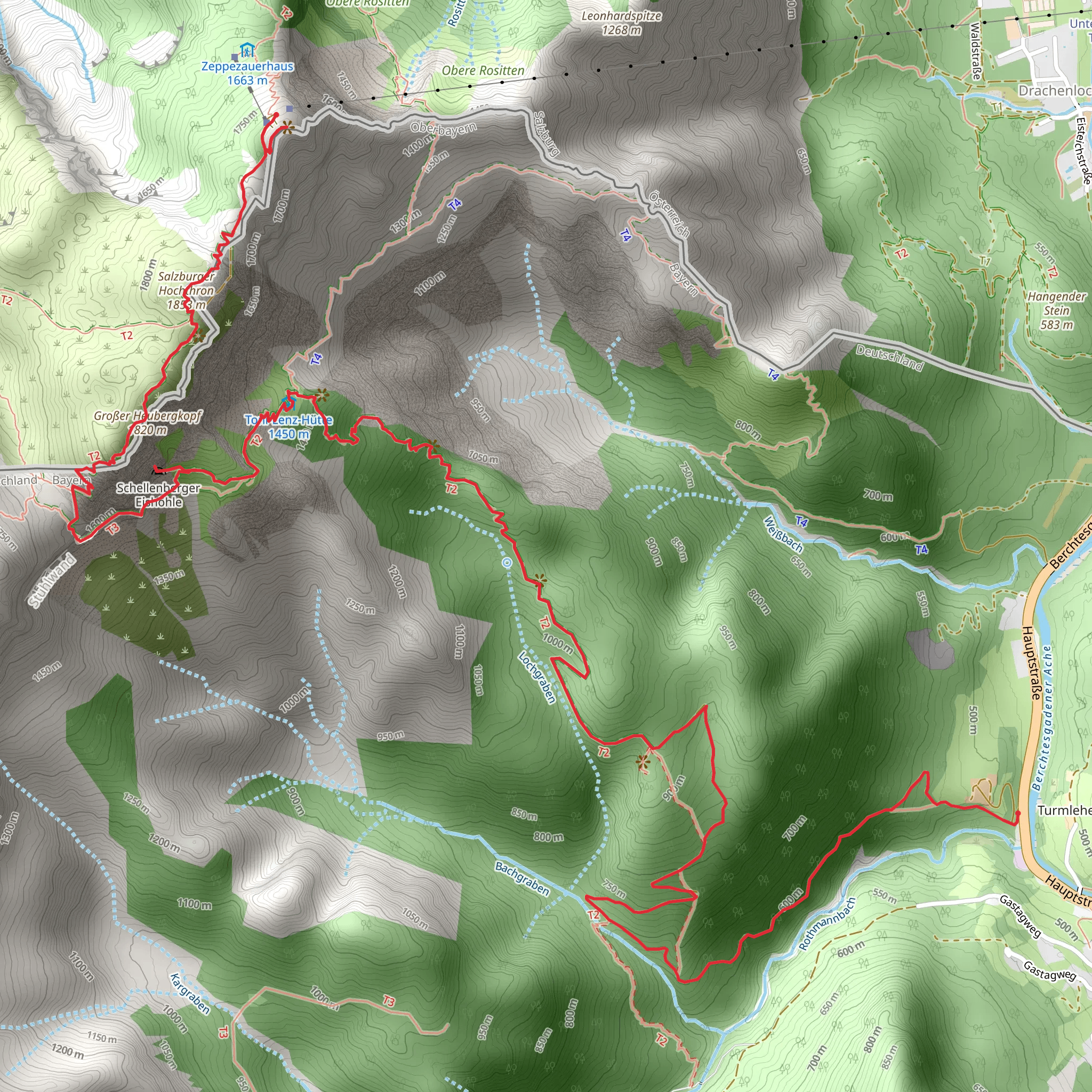 Schellenberger Eishoehe, Großer Heubergkopf and Geiereck mobile static map