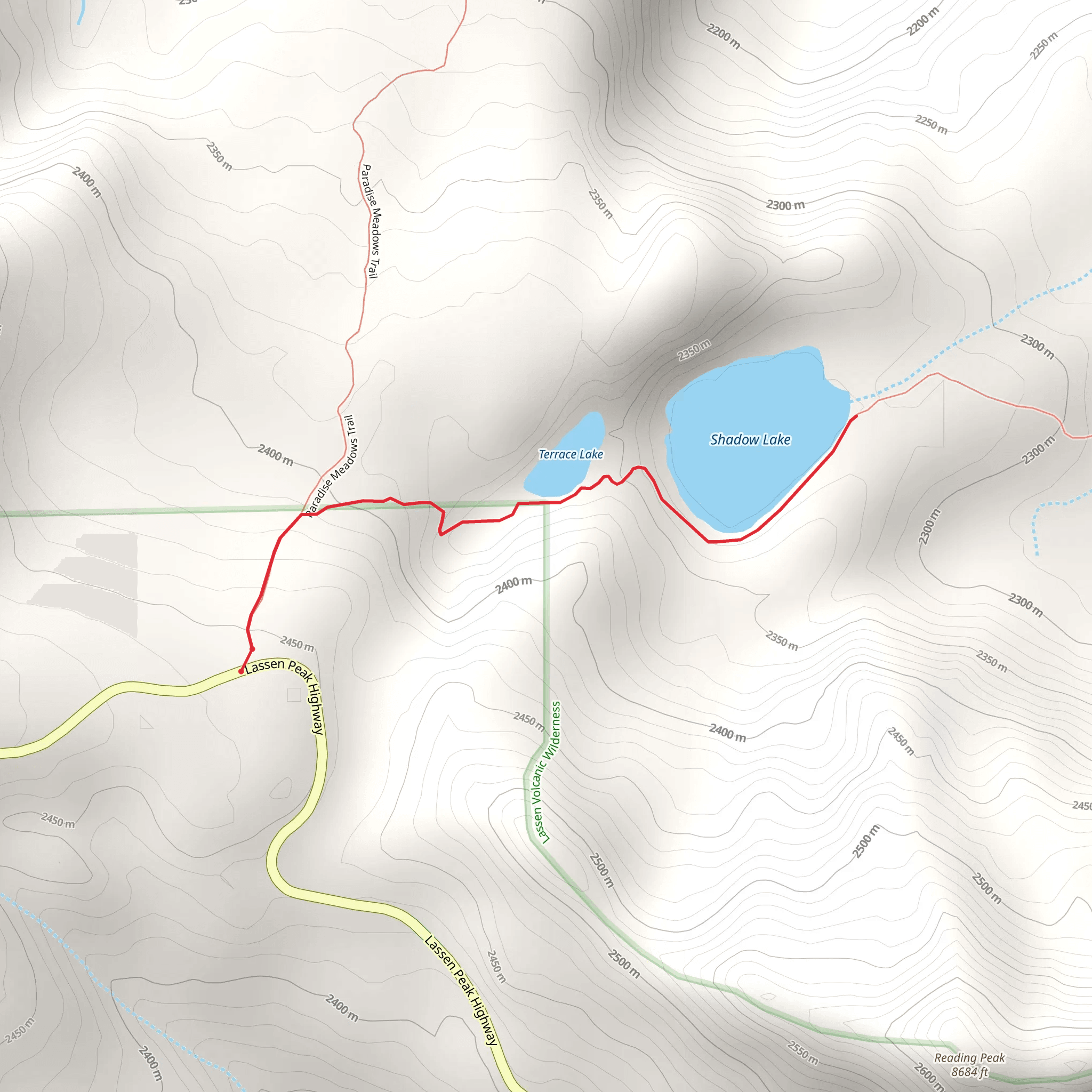 Shadow Lake and Terrace Lake mobile static map