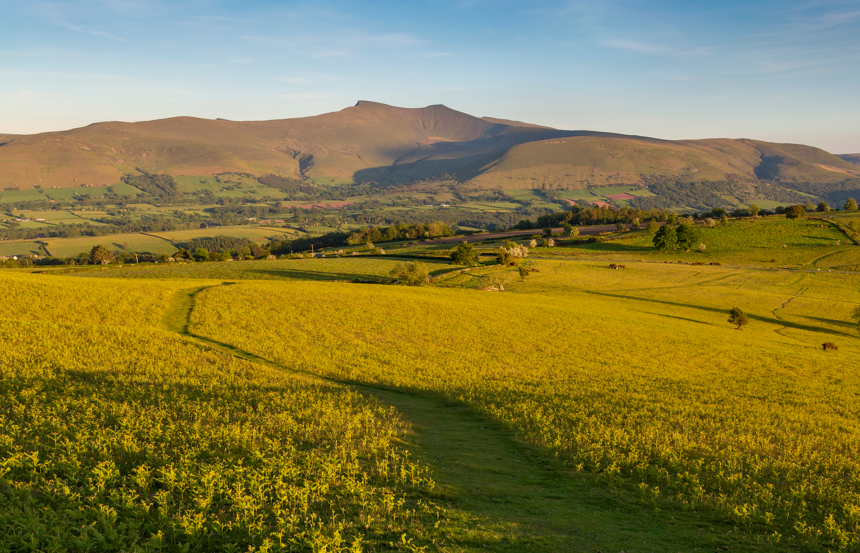 An image depicting the trail Highest Peaks of the Brecon Beacons and its surrounding area.