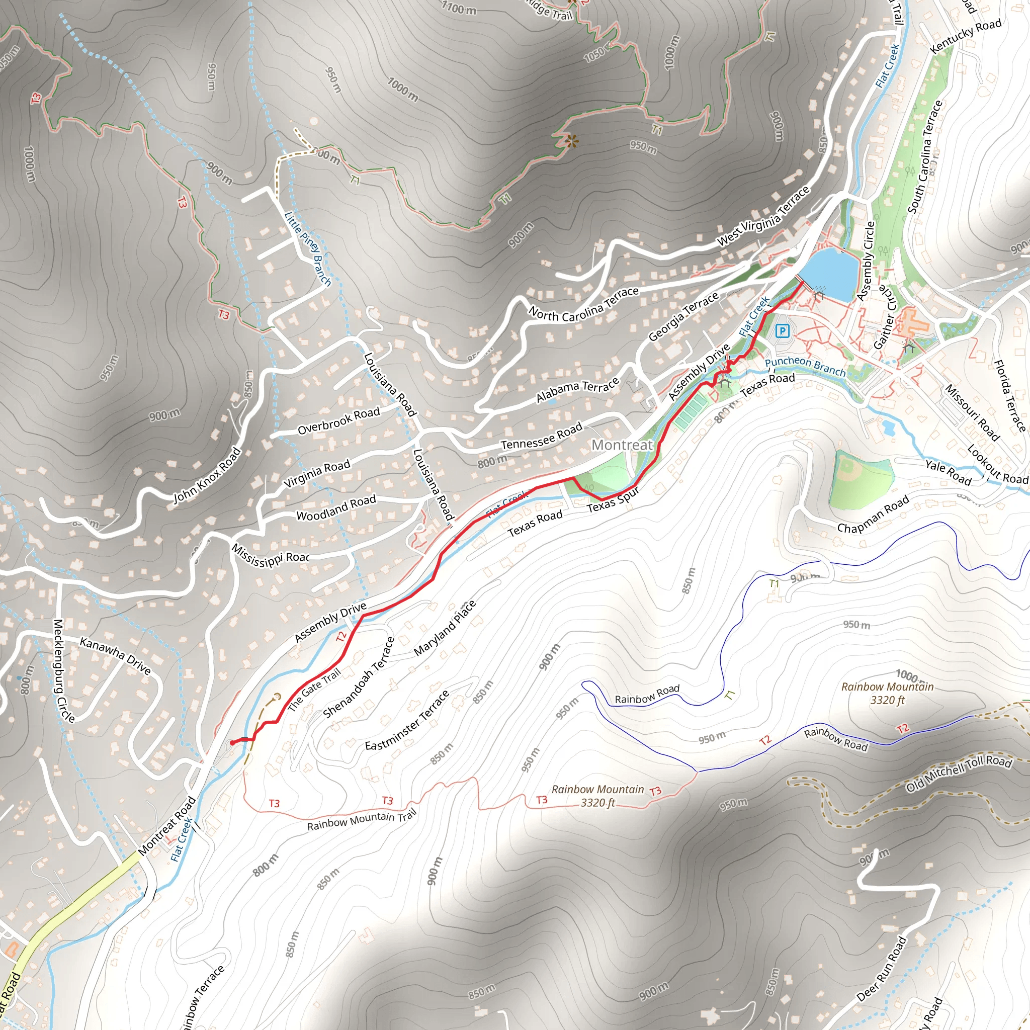 Lake Susan via The Gate Trail mobile static map