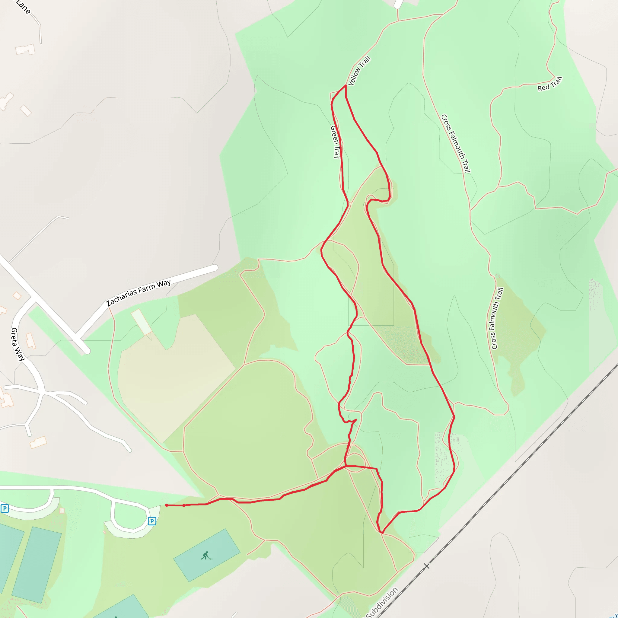 Cross Falmouth Trail Loop mobile static map