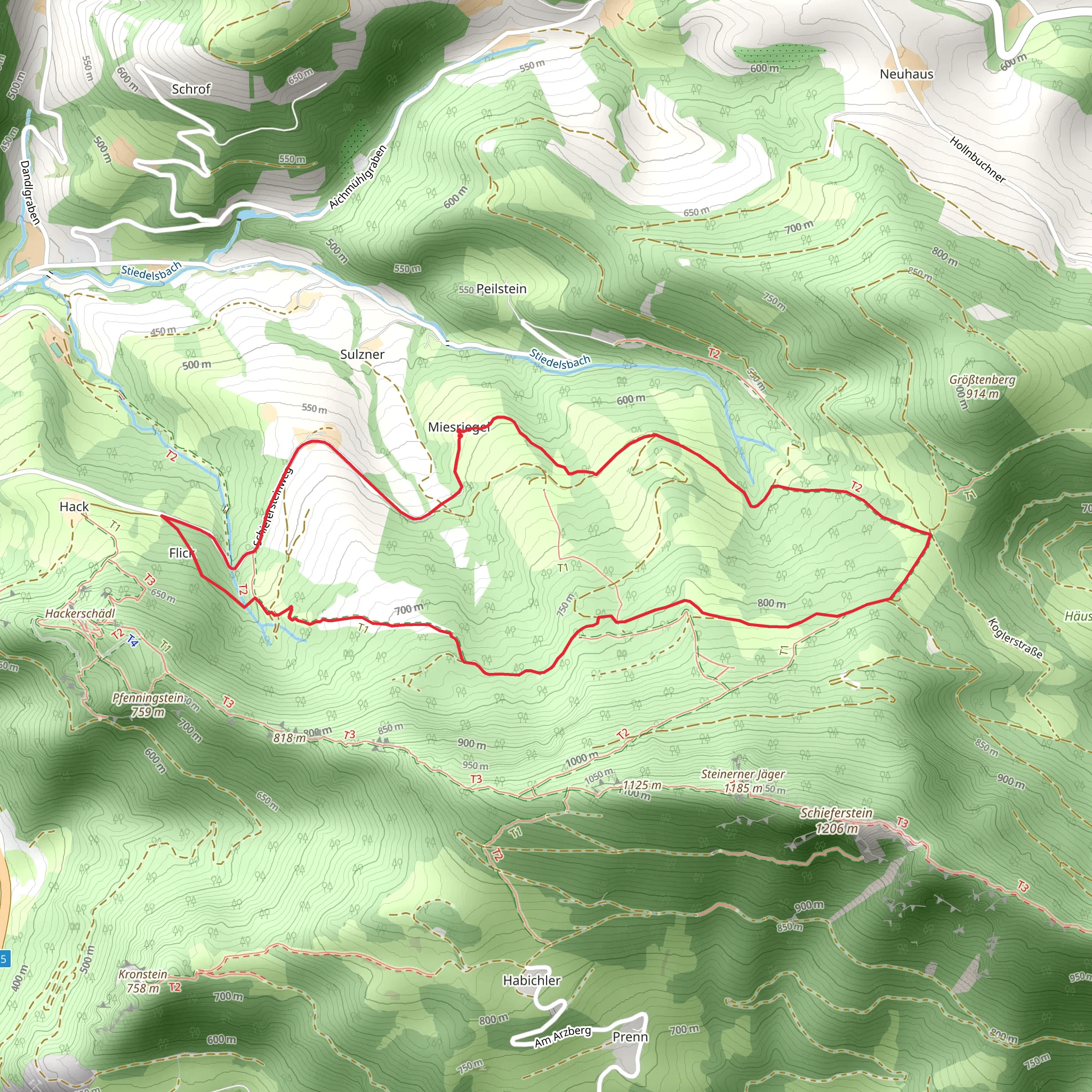 Miesrigl Loop mobile static map