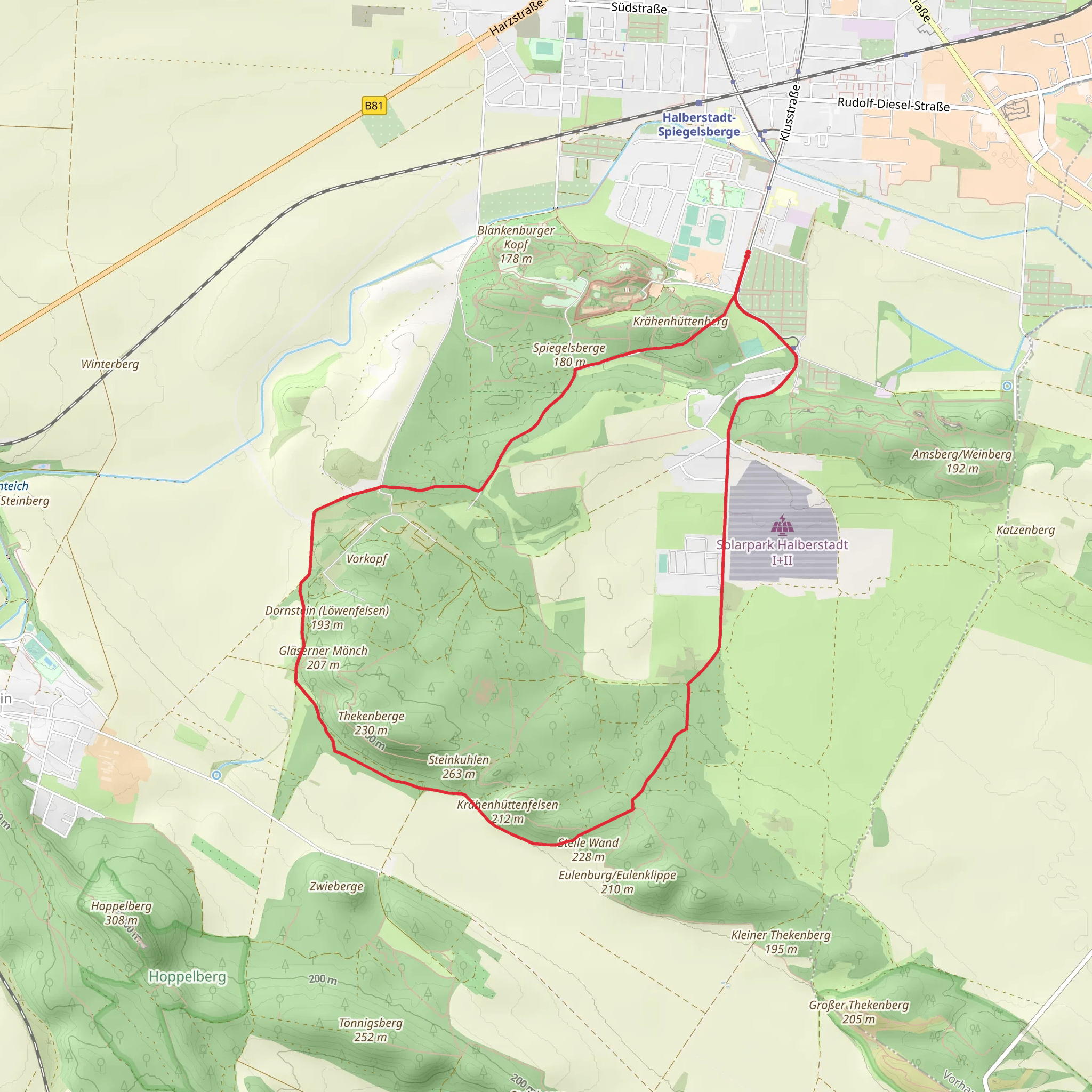 Helgolandfelsen Loop mobile static map
