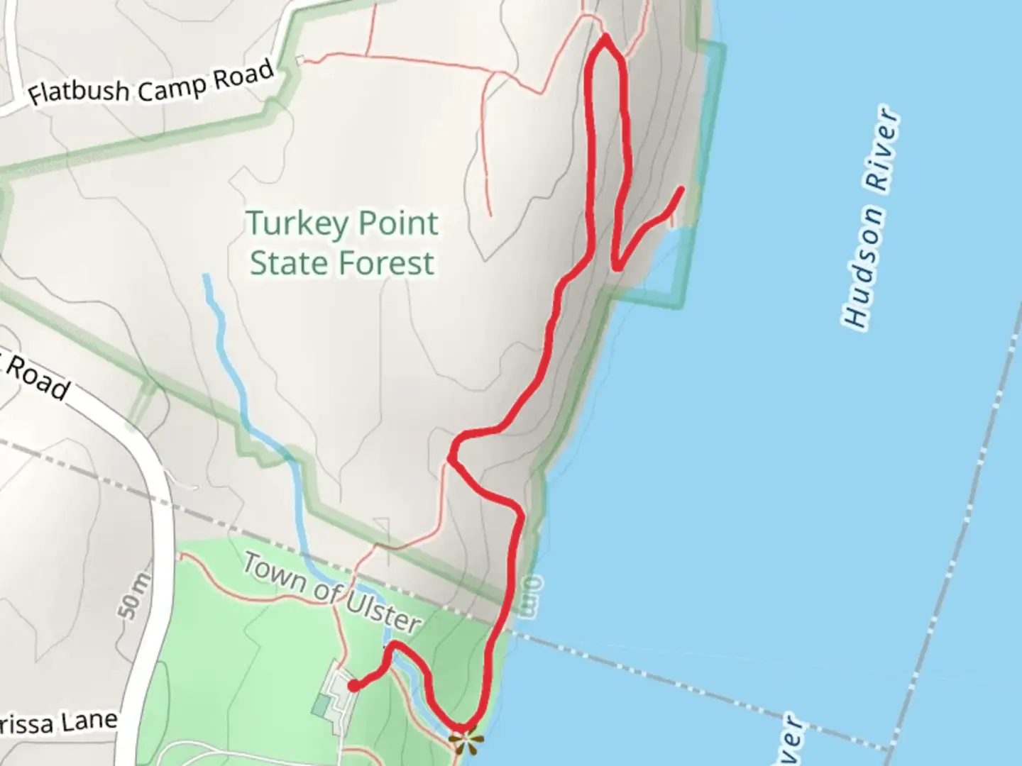 An image depicting the trail Hudson River View Trail and its surrounding area.