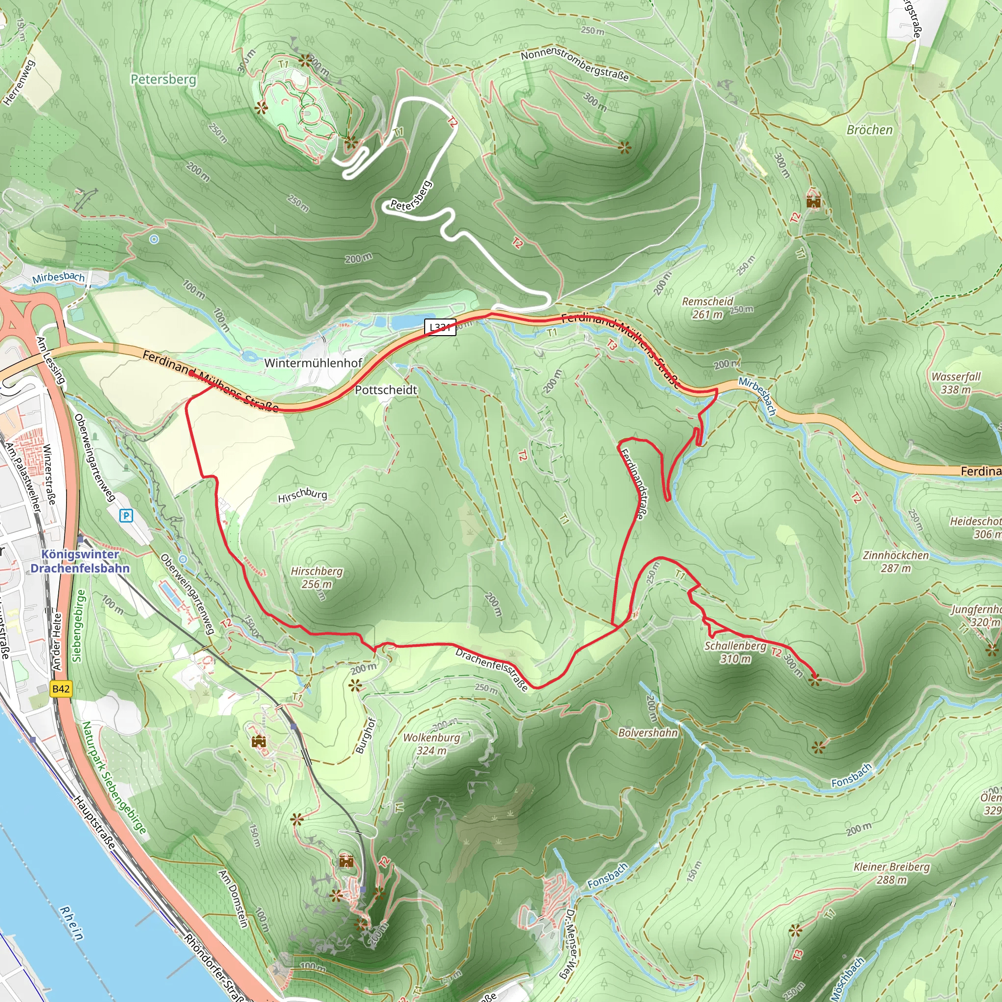 Geisberg via Der Wanderklassiker and Margarethenhoehe mobile static map