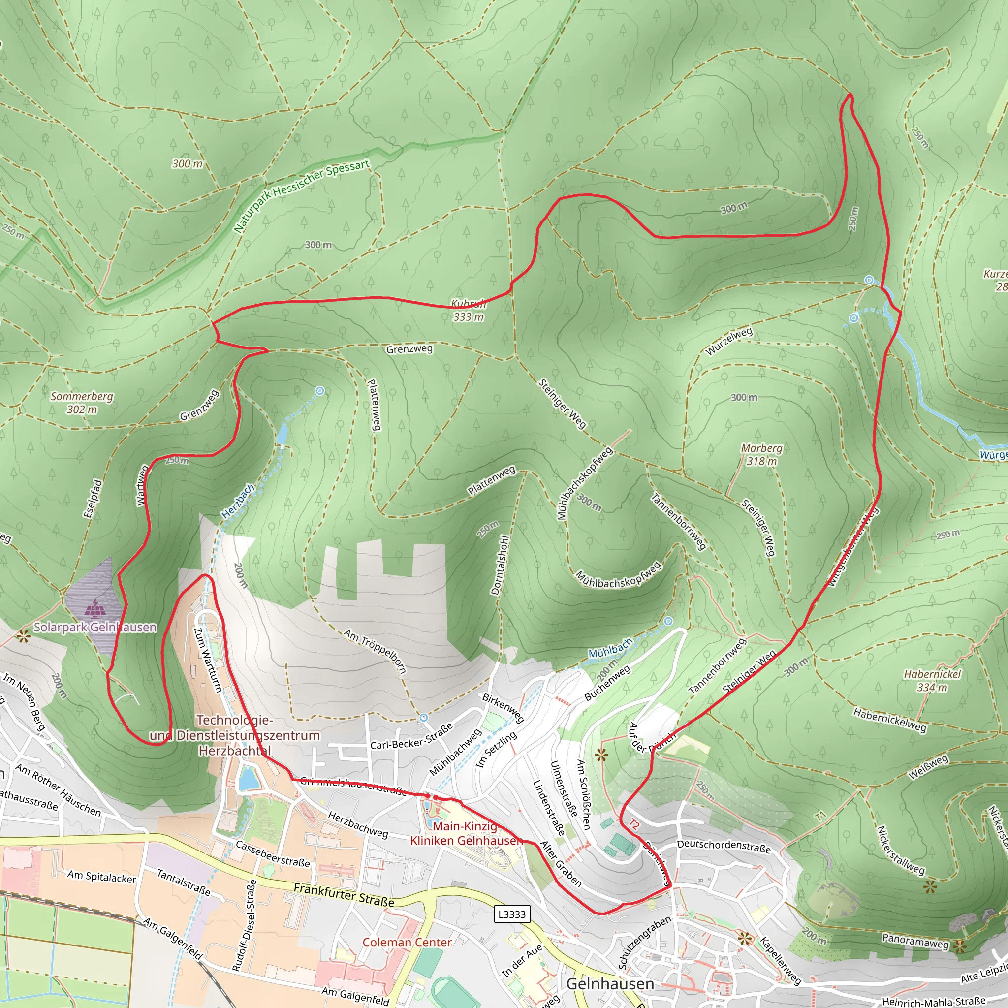 Gelnhaeuser Rundweg 6 mobile static map
