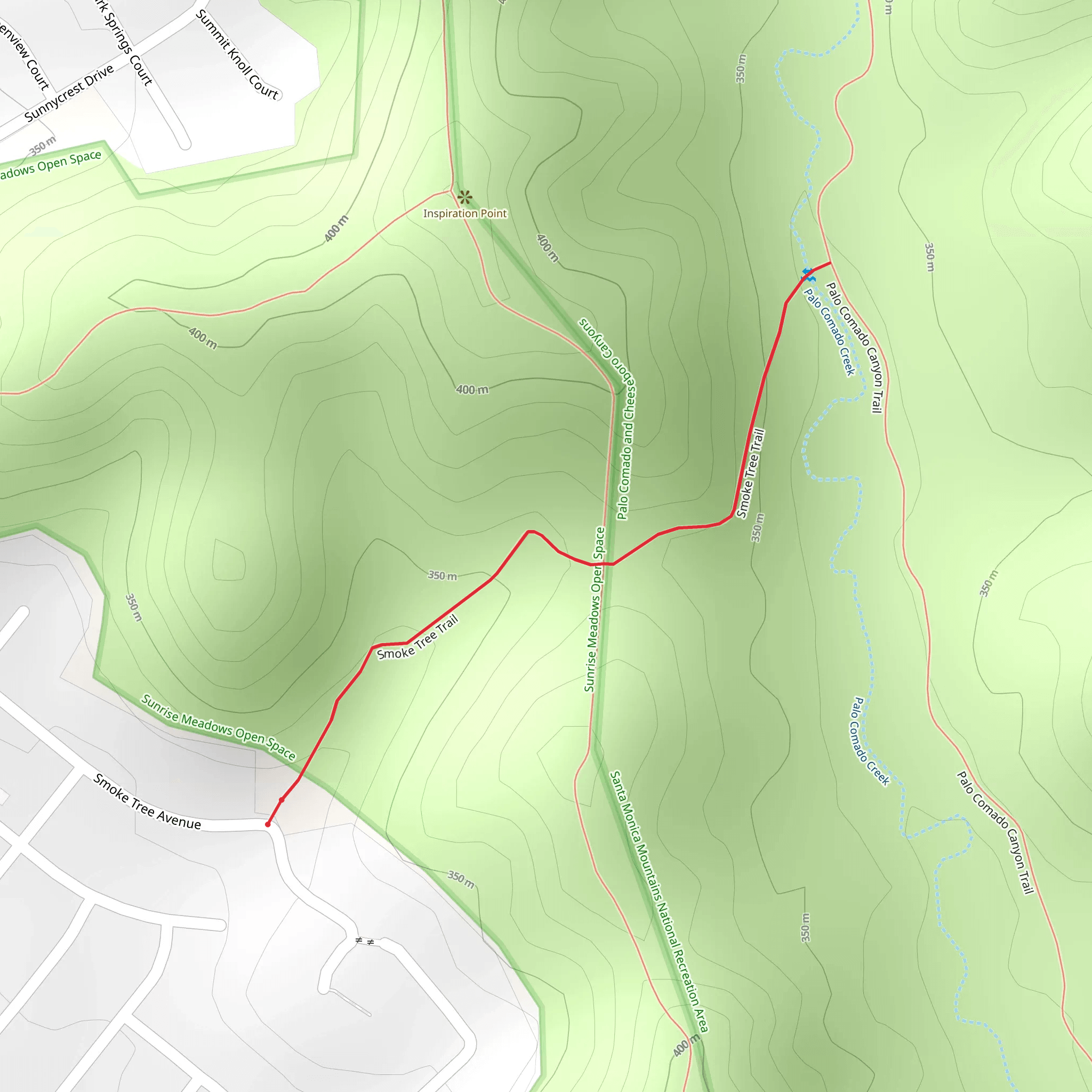 Smoke Tree Trail mobile static map