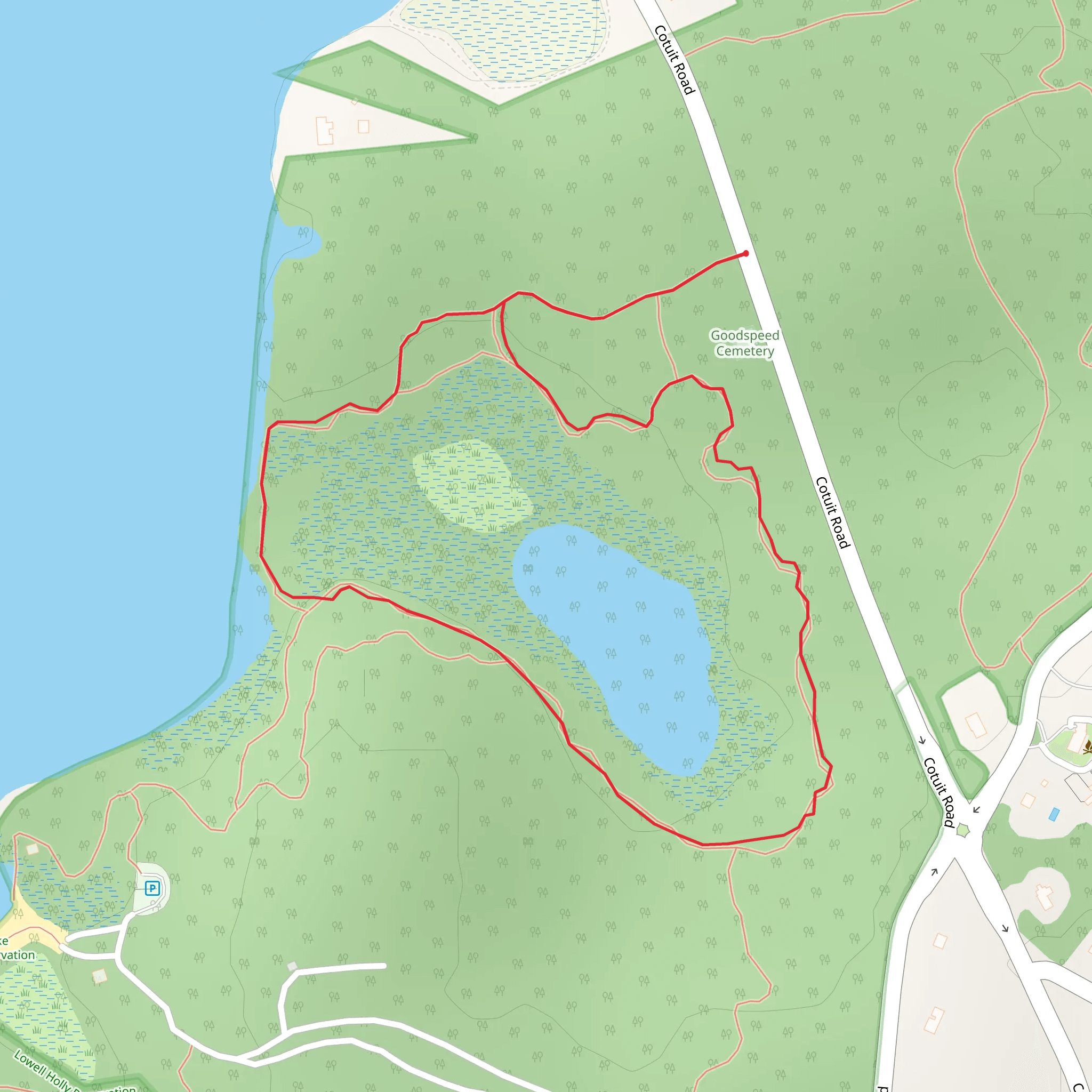 Lily Pond Loop Trail - Wakeby mobile static map