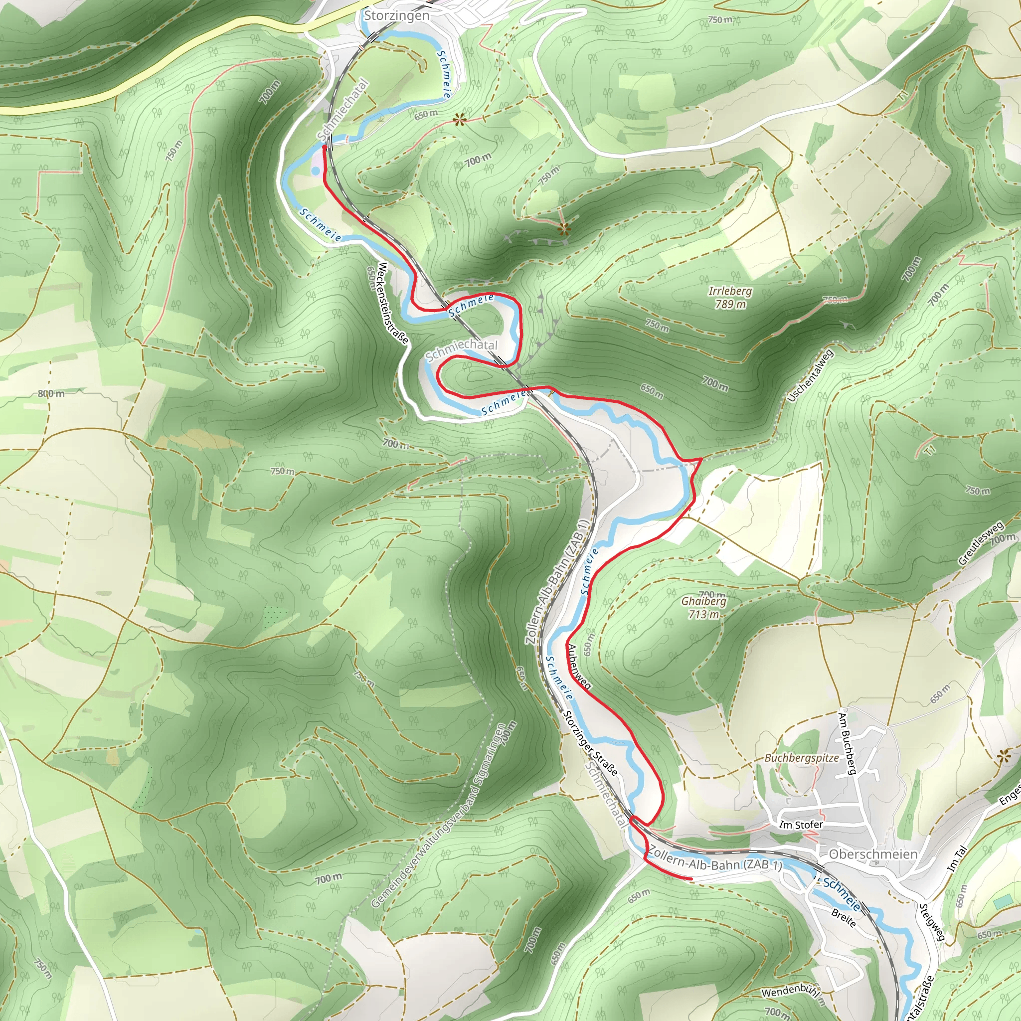 Schmeie via Donau Felsen Laeufr mobile static map
