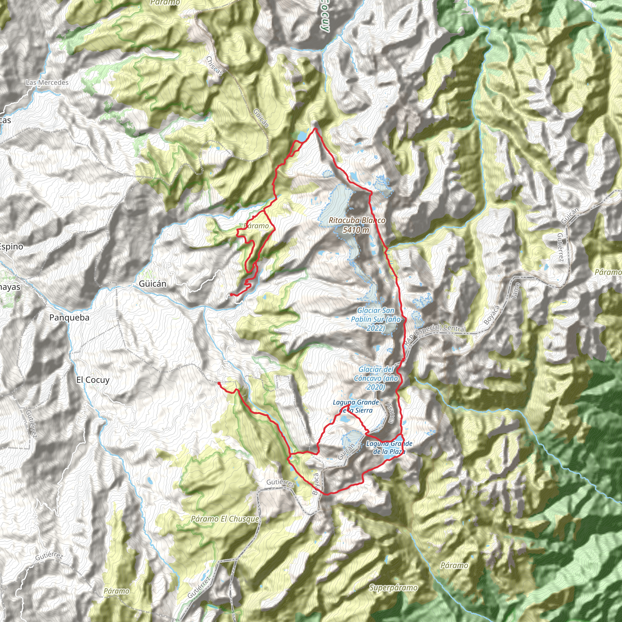 Guican - El Cocuy Trail mobile static map