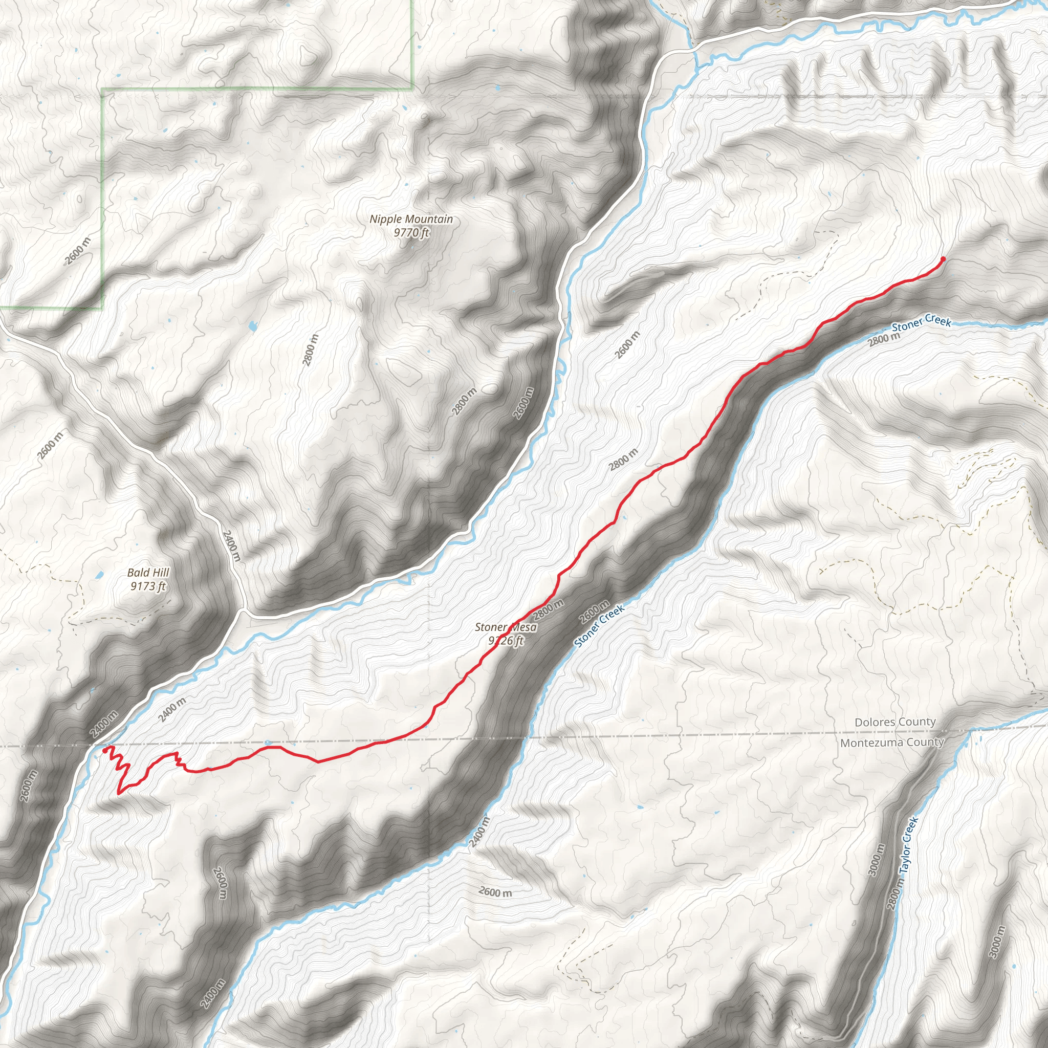 Stoner Mesa Trail mobile static map