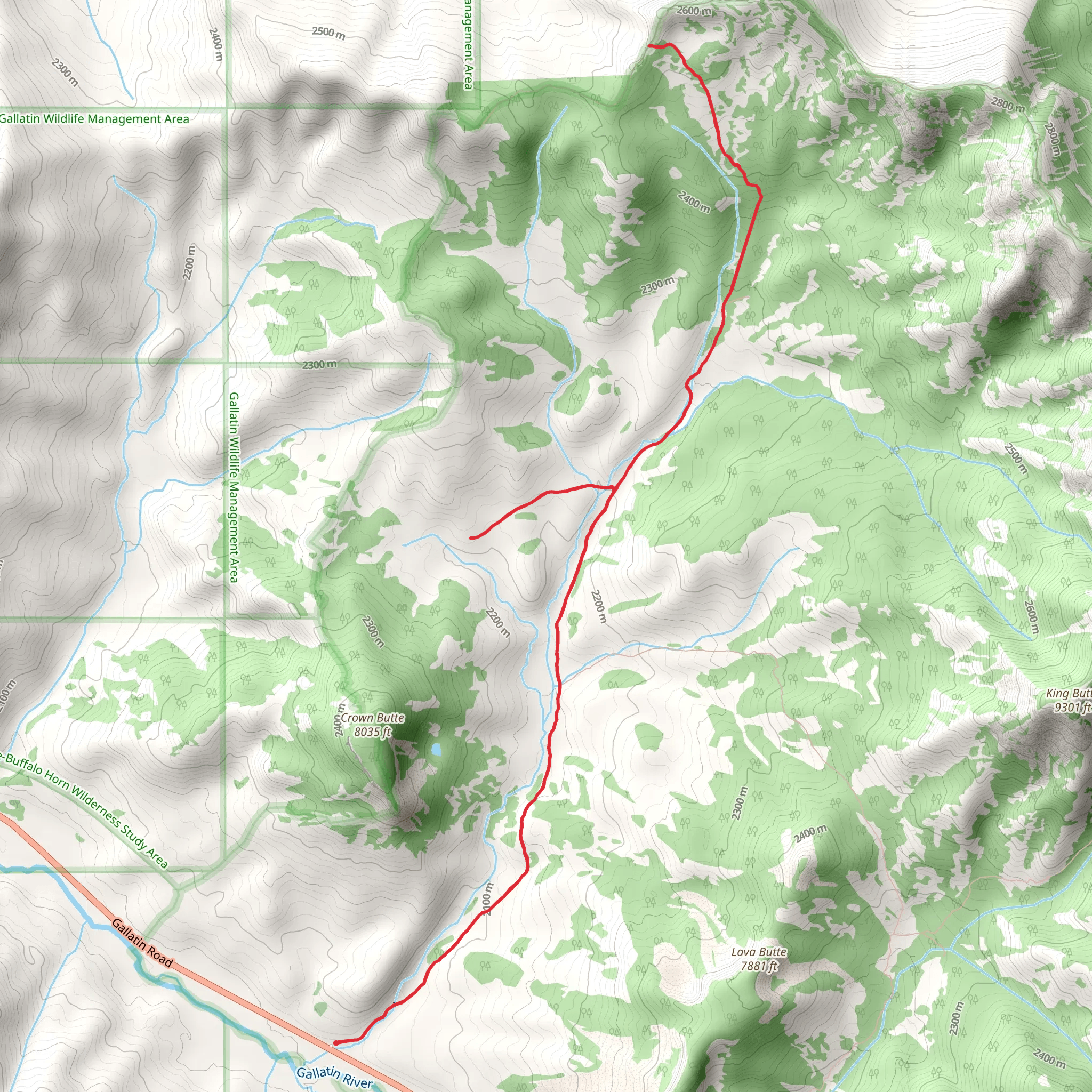 Daly Creek - Gallatin Road mobile static map