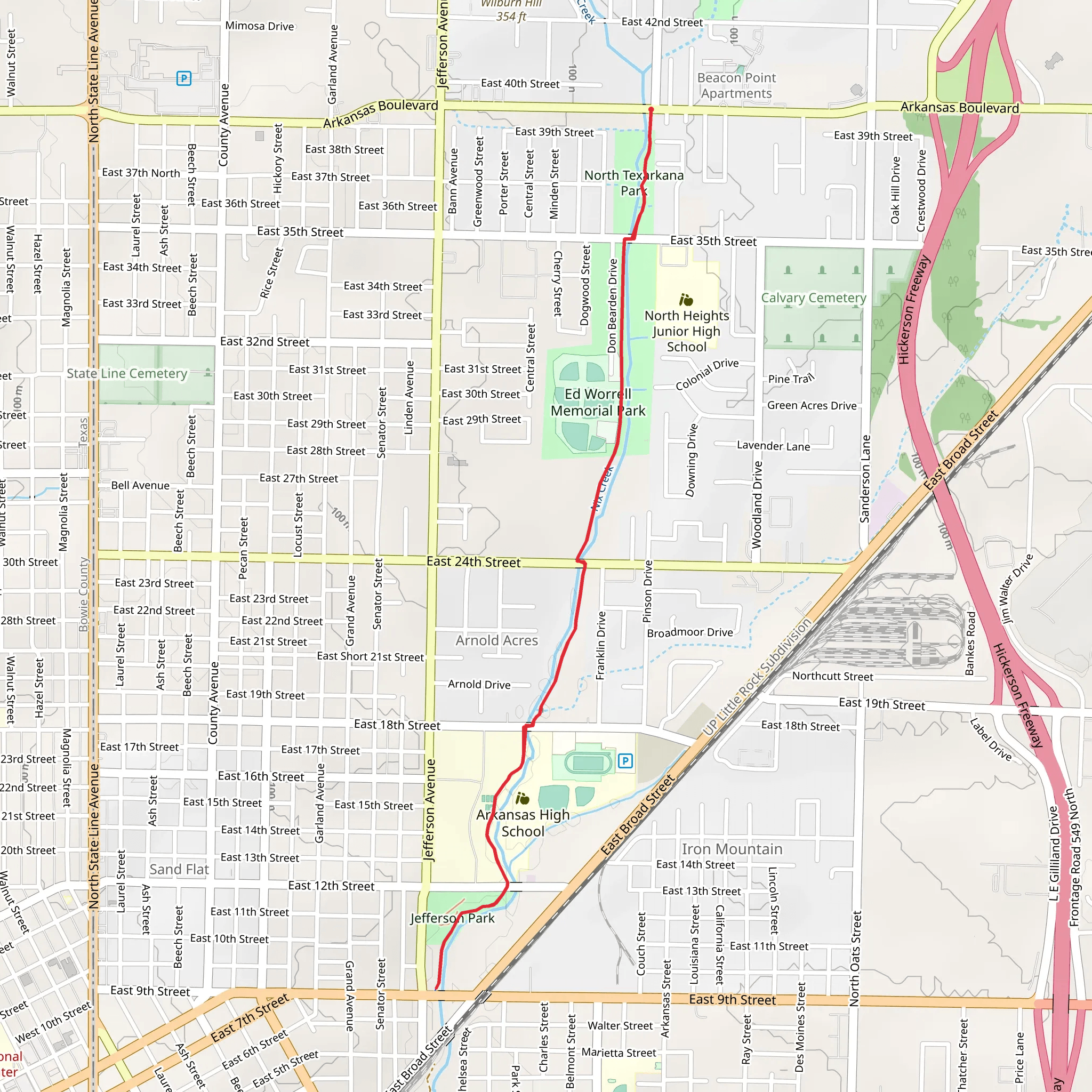 Nix Creek Trail mobile static map