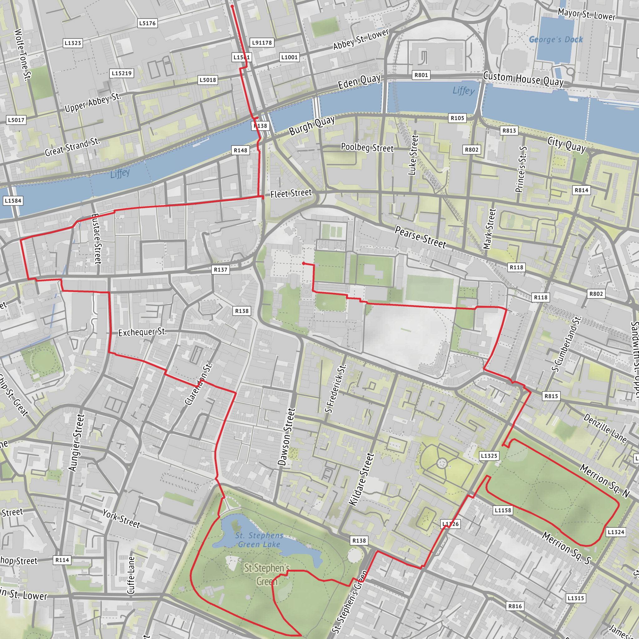 Dublin City mobile static map