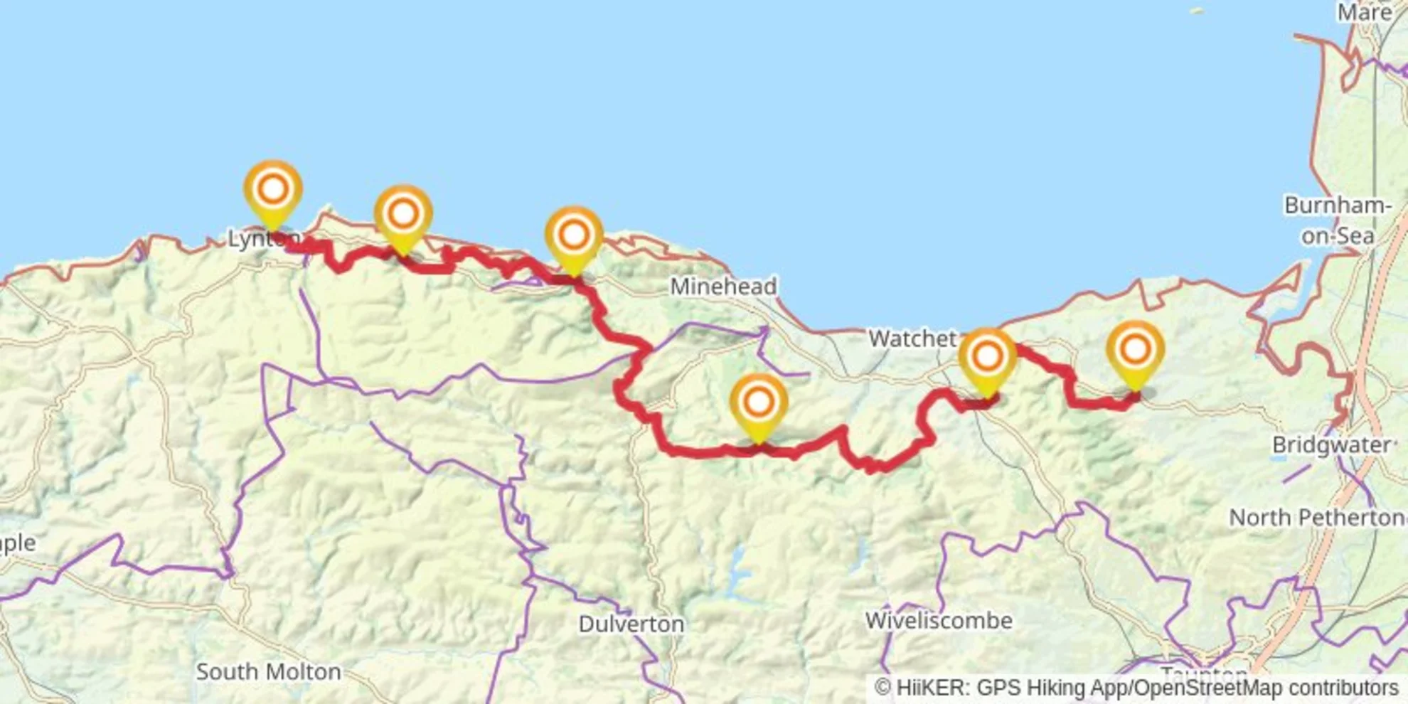 An image depicting the trail Coleridge Way and its surrounding area.