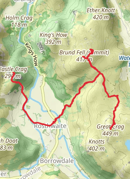 Allerdale Hiking mobile static map