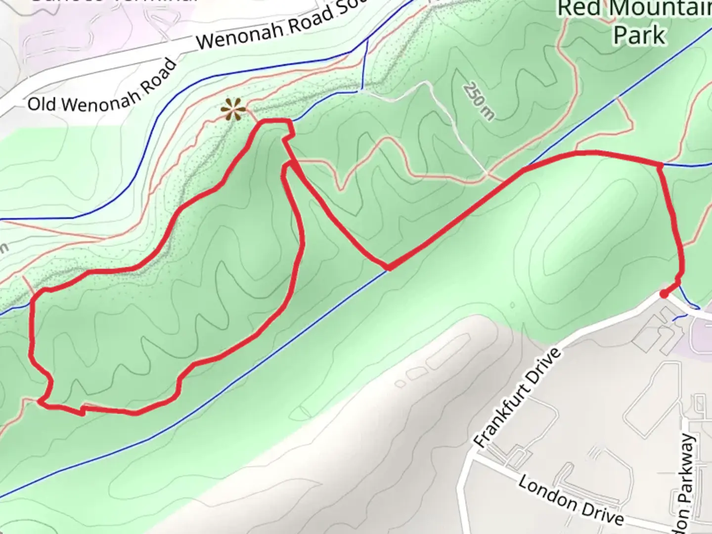 An image depicting the trail Eureka Mines, Spring Gap and Ike Maston Loop Trail and its surrounding area.