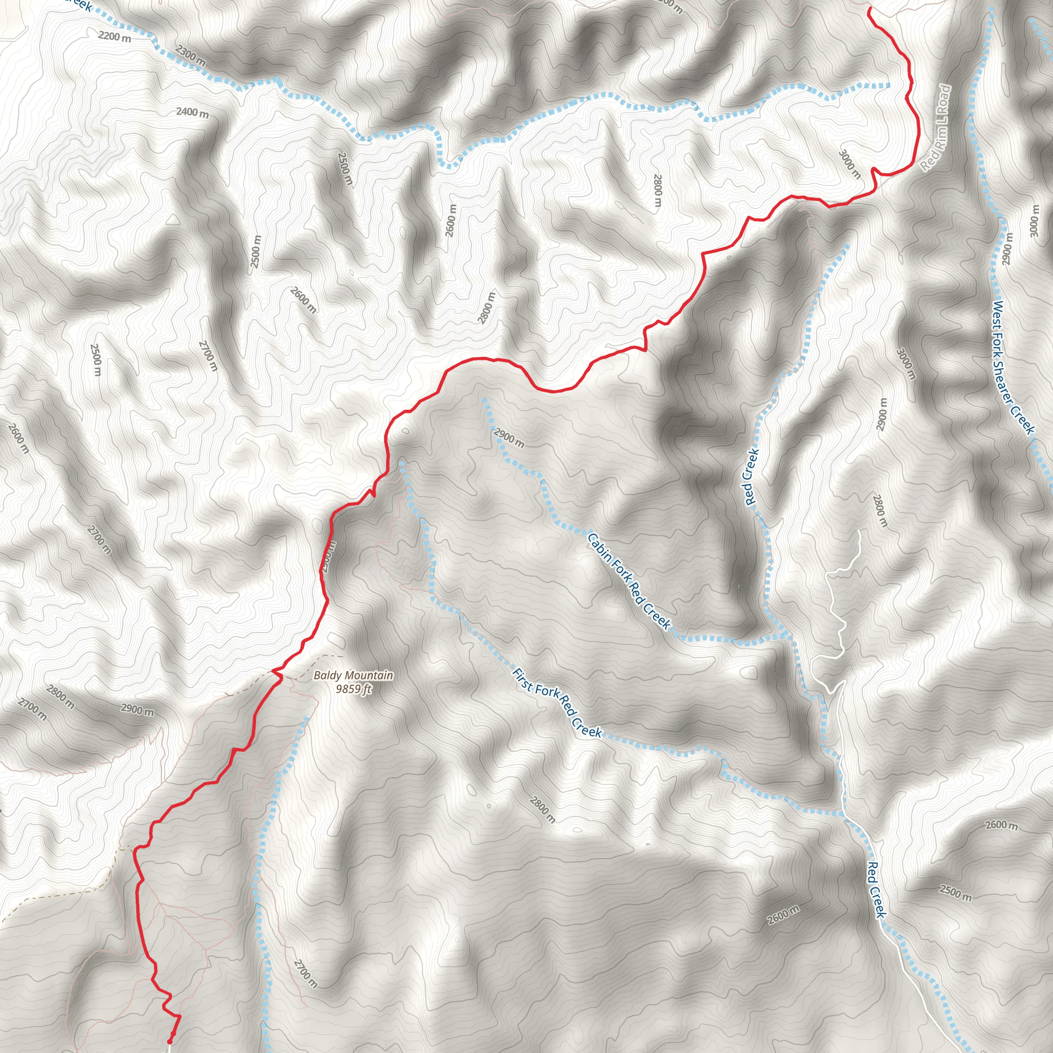 Missionary Ridge Trail mobile static map
