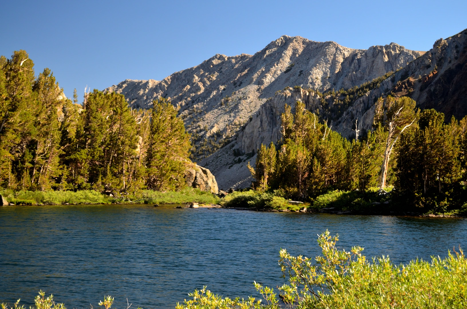 An image depicting the trail East Lake and Hoover Lakes via Green Creek Trail and its surrounding area.