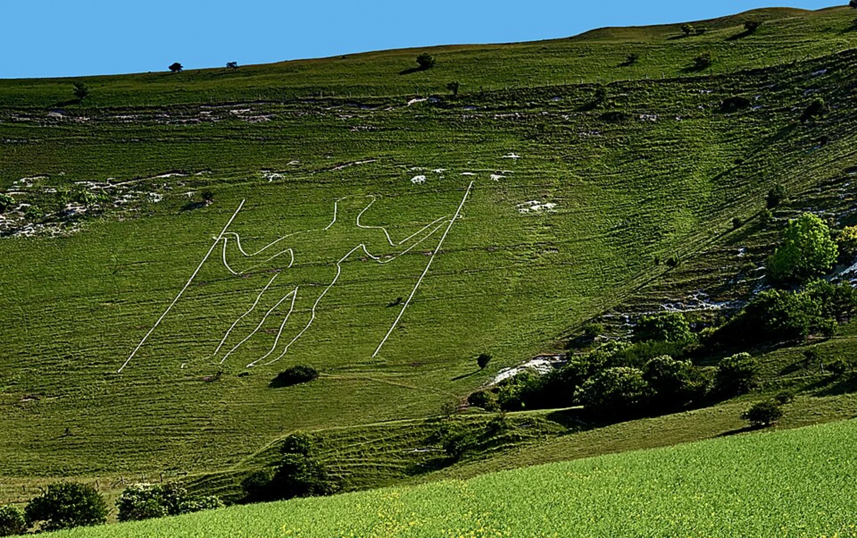 An image depicting the trail Long Man of Wilmington Loop and its surrounding area.