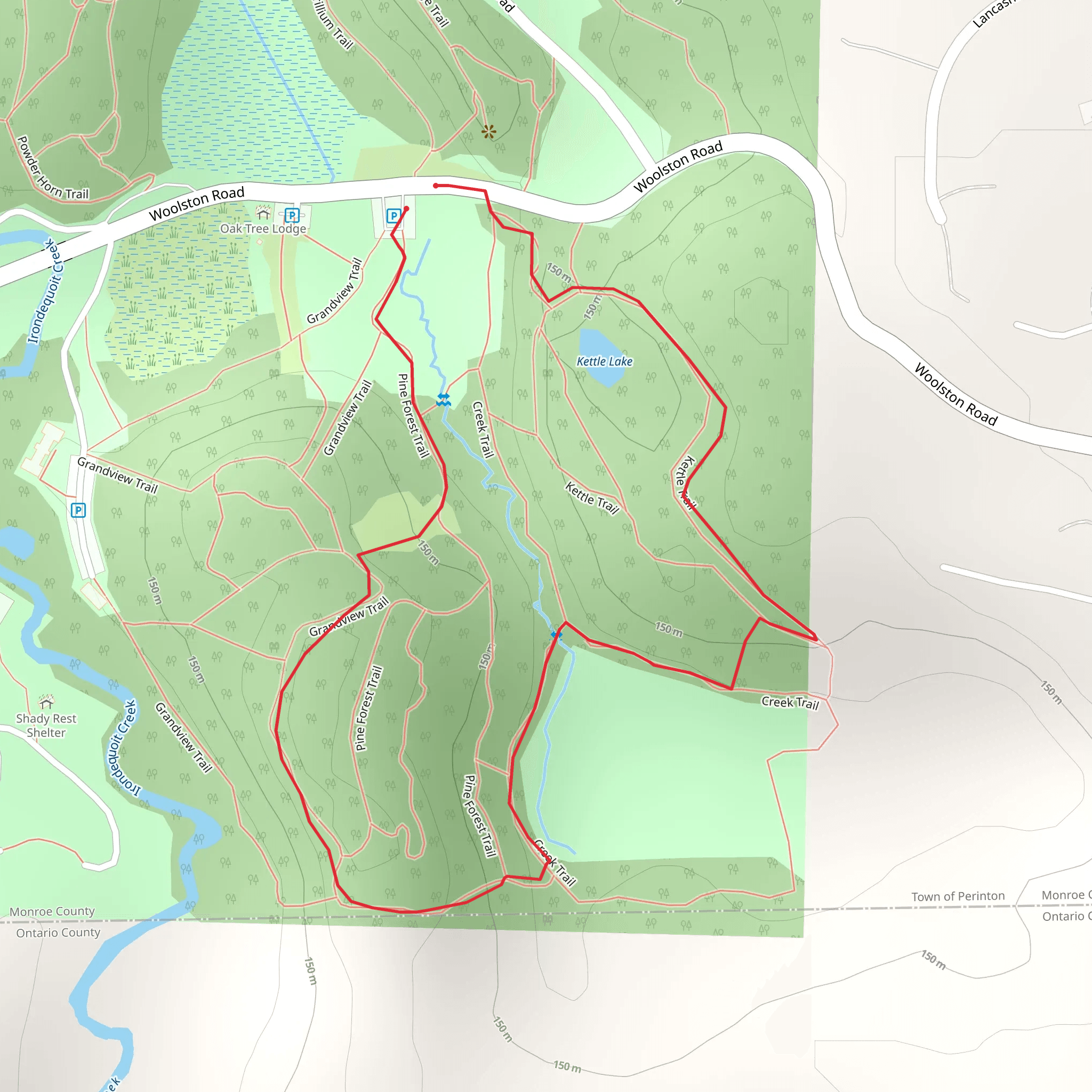 Kettle Lake Loop mobile static map