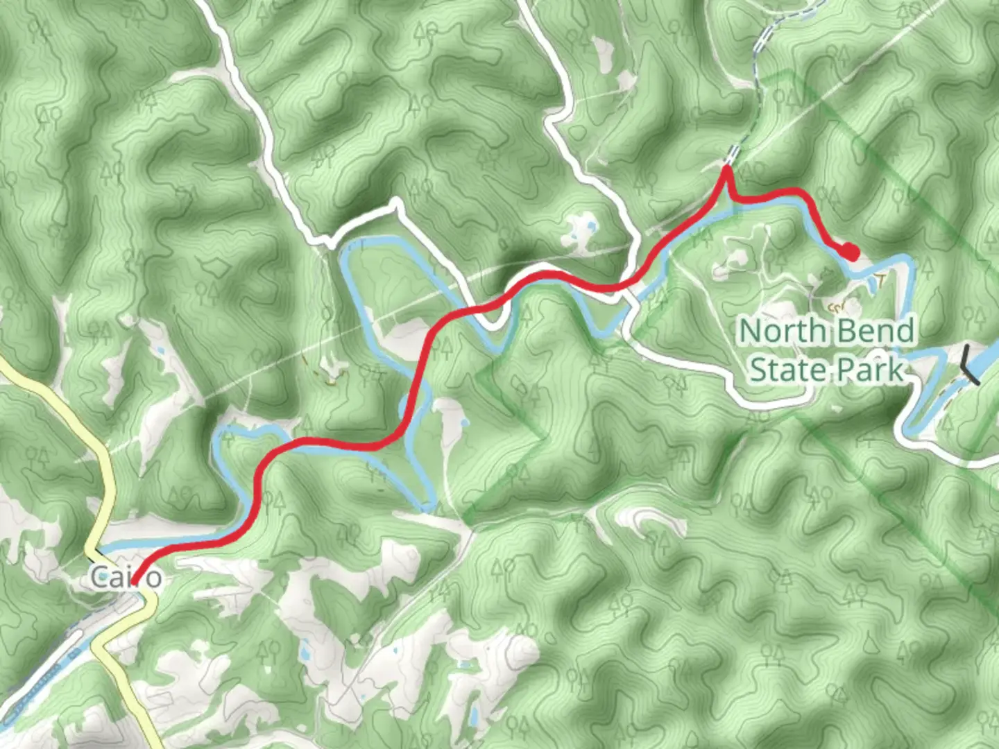An image depicting the trail North Bend Rail Trail and its surrounding area.