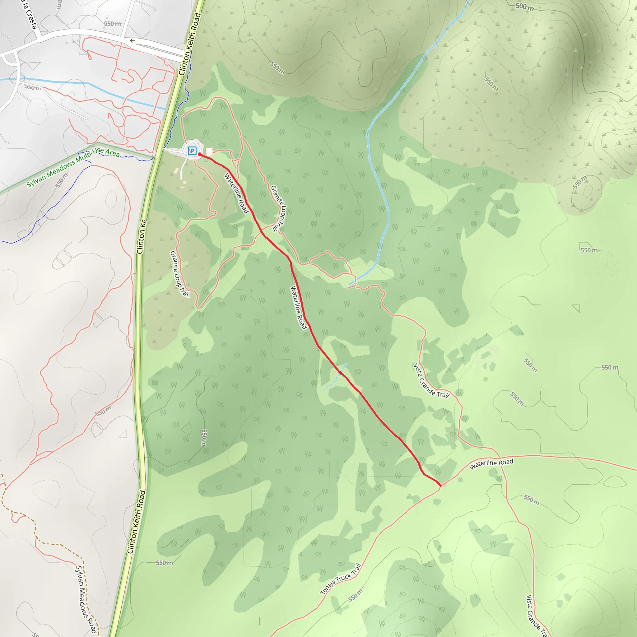 Waterline Road mobile static map