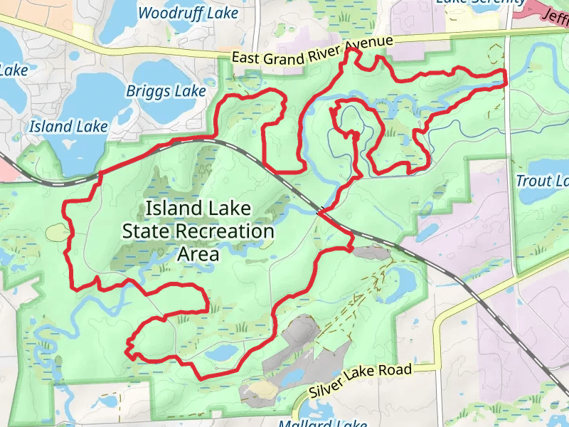 Blue Trail and Yellow Trail Loop - Kent Lake Beach Road
