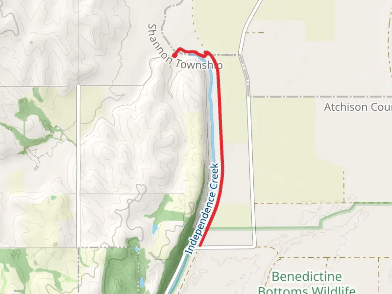 Walk along Independence Creek - Lv Road