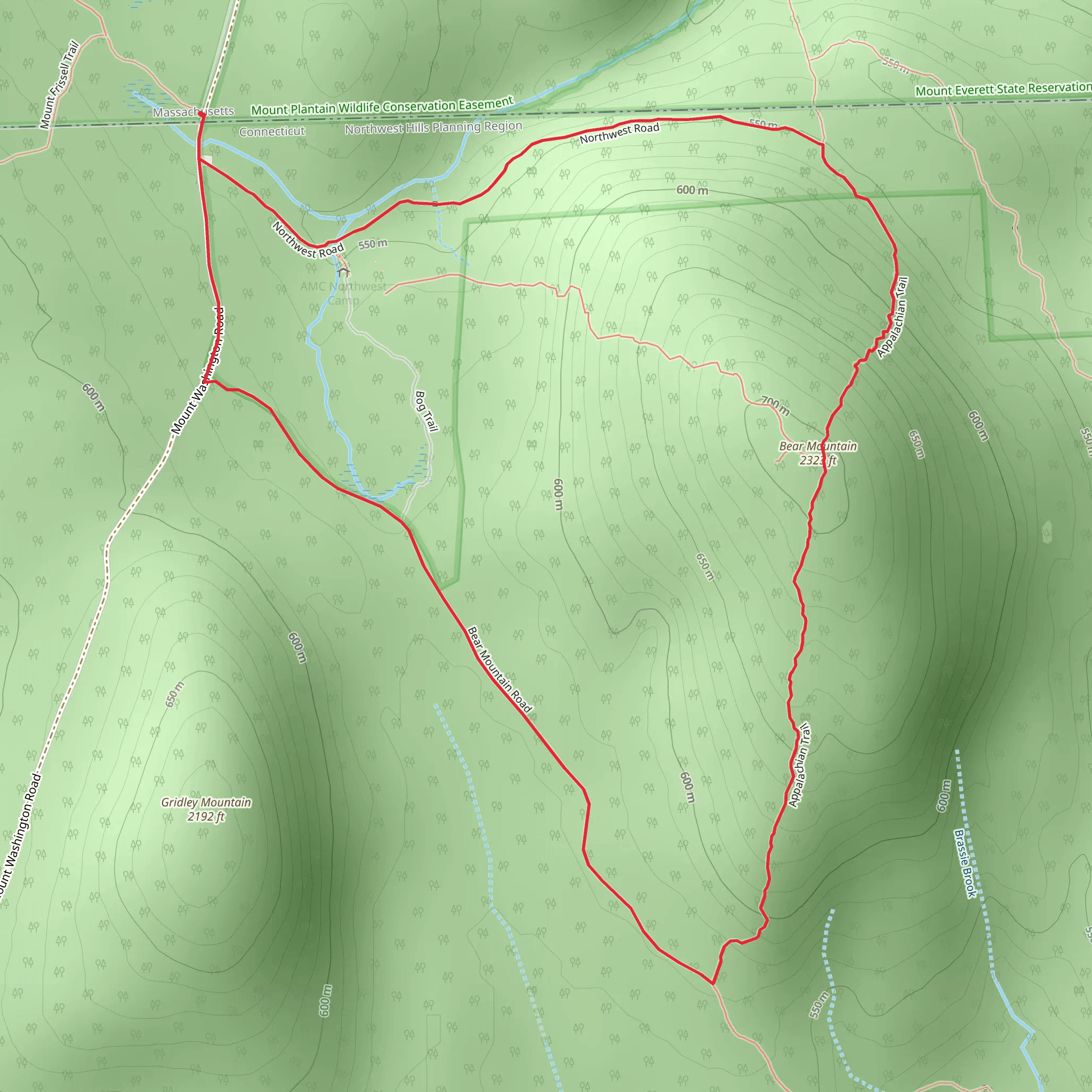 Bear Mountain Loop from Bear Mountain Road mobile static map