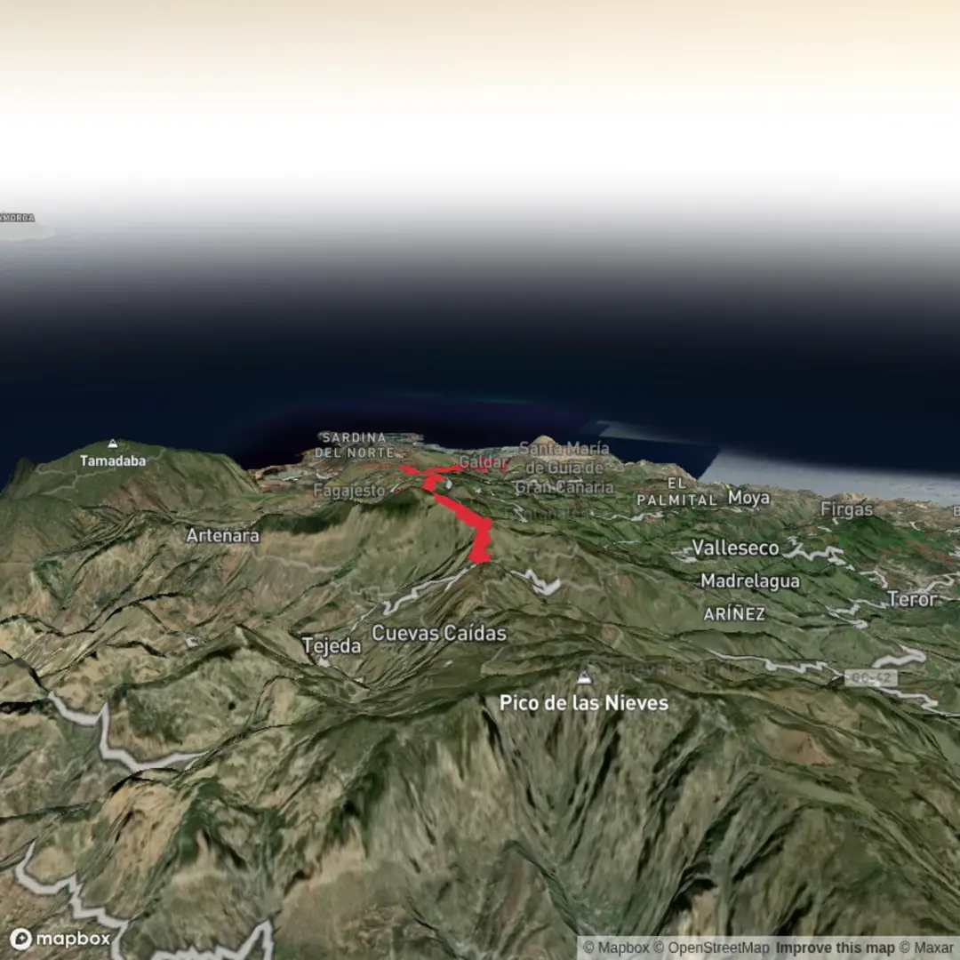 An image depicting the trail Hike from Cruz de Tejeda and its surrounding area.