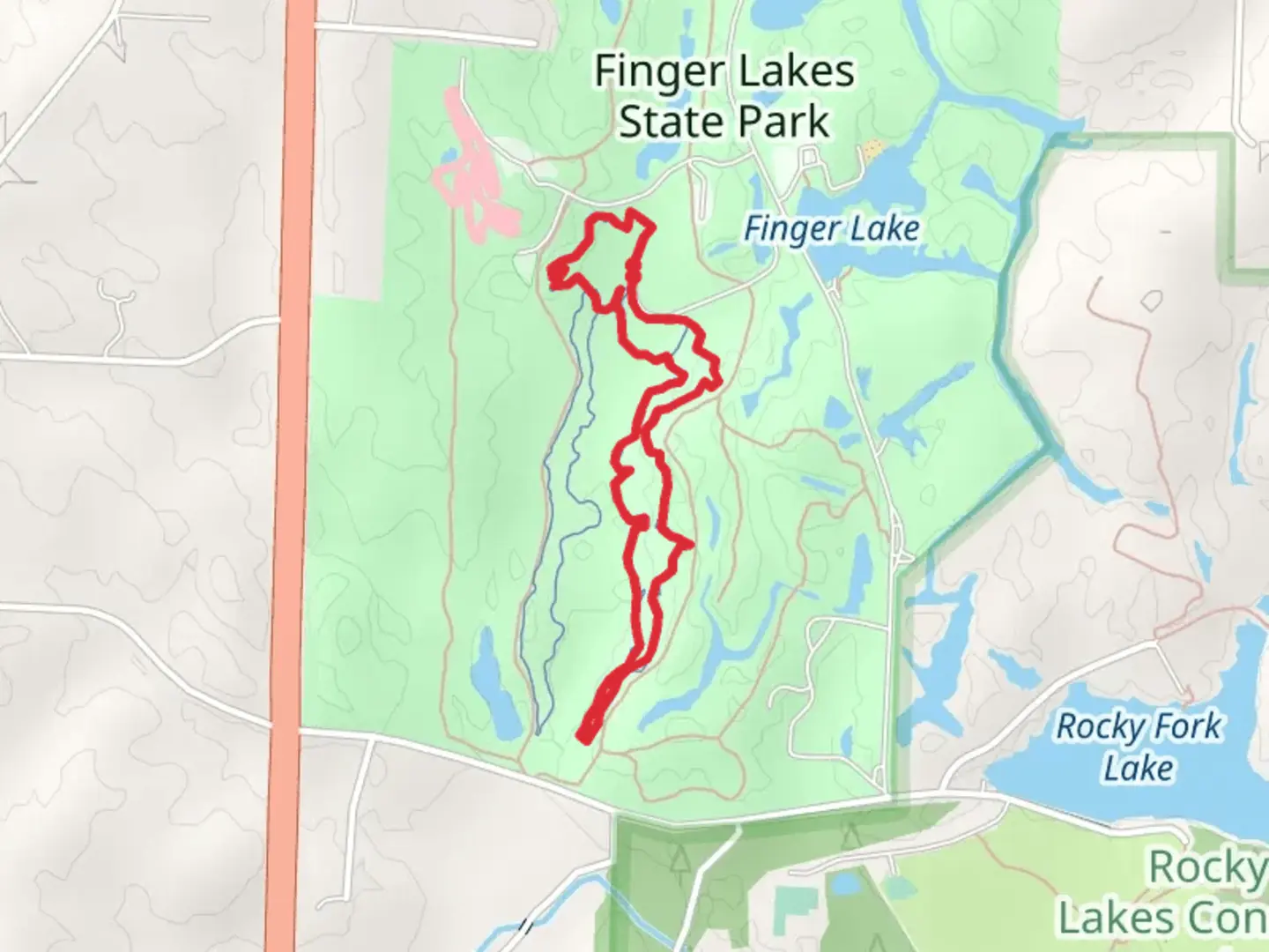 An image depicting the trail Kelley Branch Mountain Loop Trail and its surrounding area.