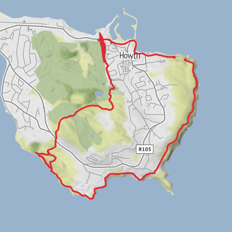 A map preview of the recording County Dublin Hiking.