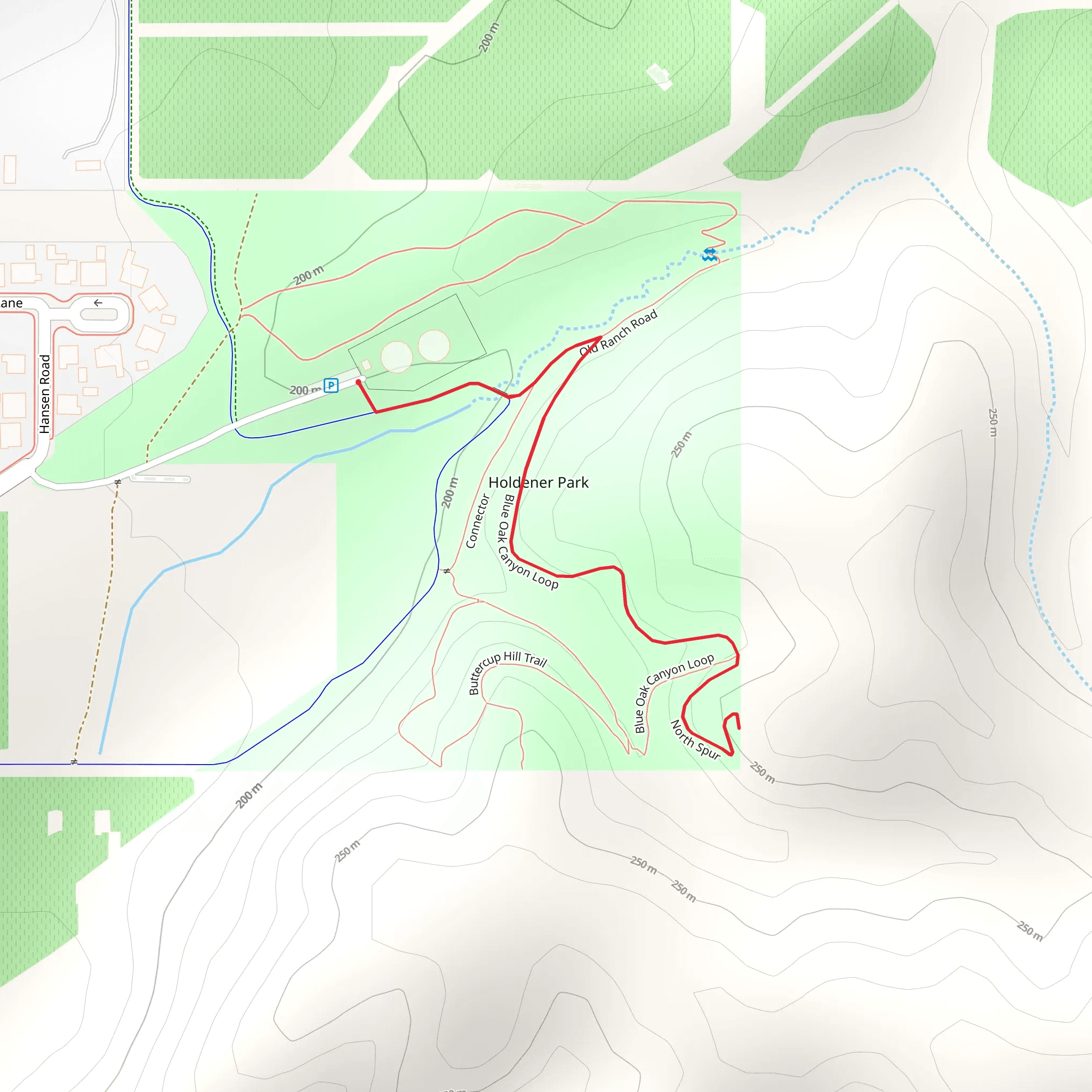 Blue Oak Canyon mobile static map