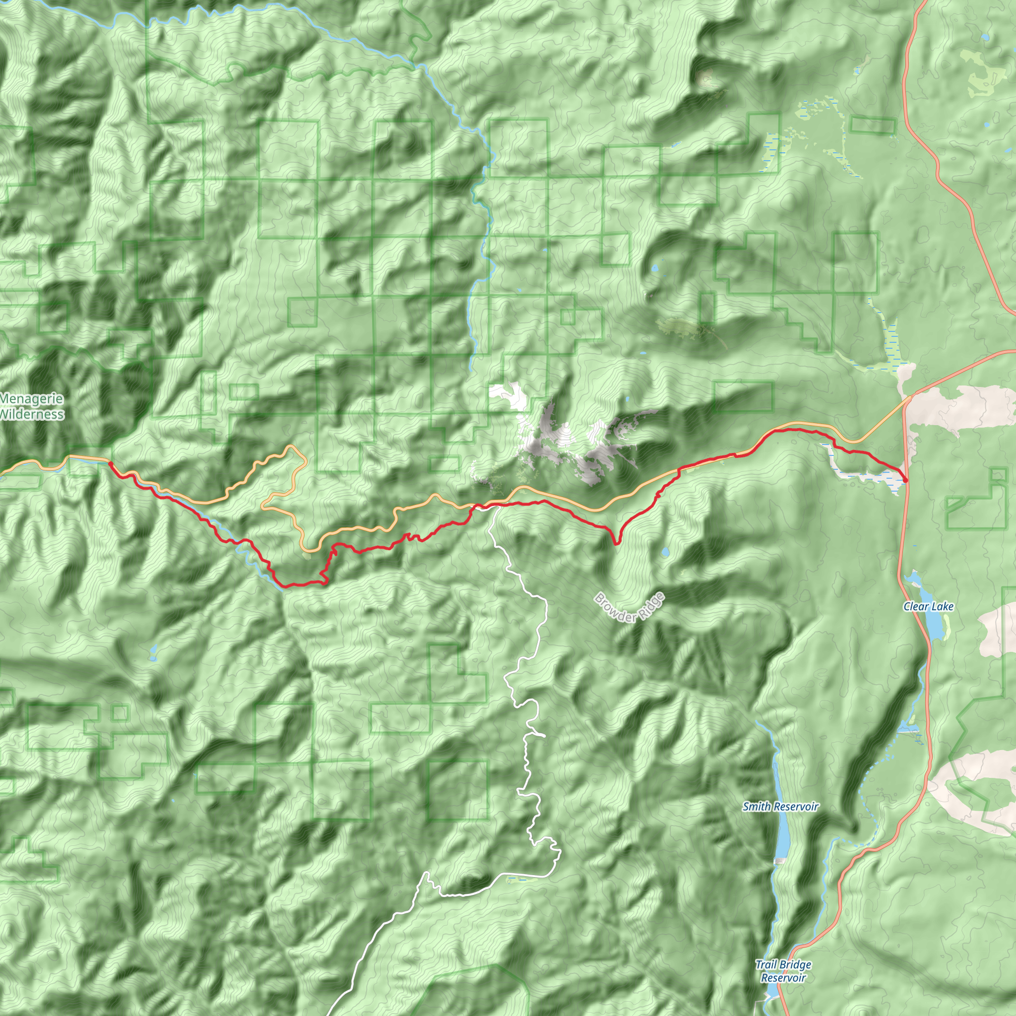Santiam Wagon West Trail mobile static map