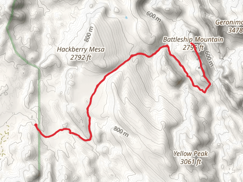 Battleship Mountain via Second Water Trail