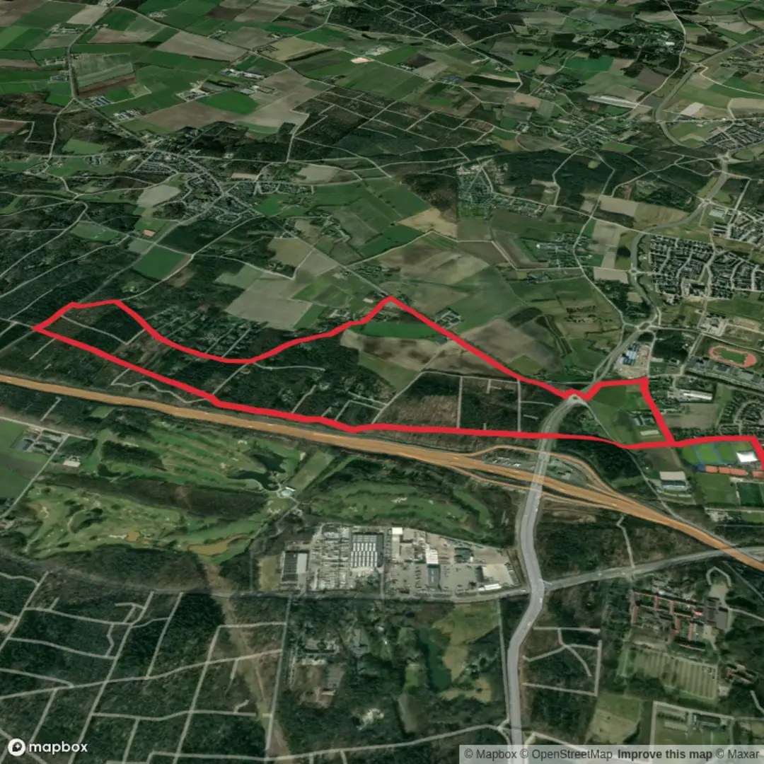 An image depicting the trail Moormanlaan and Oeyenbos Loop and its surrounding area.