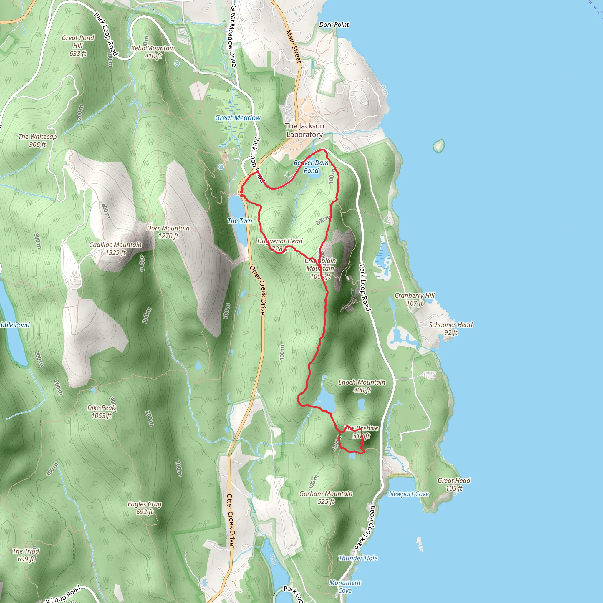 Champlain Mountain and Halfway Mountain from Otter Creek Drive mobile static map