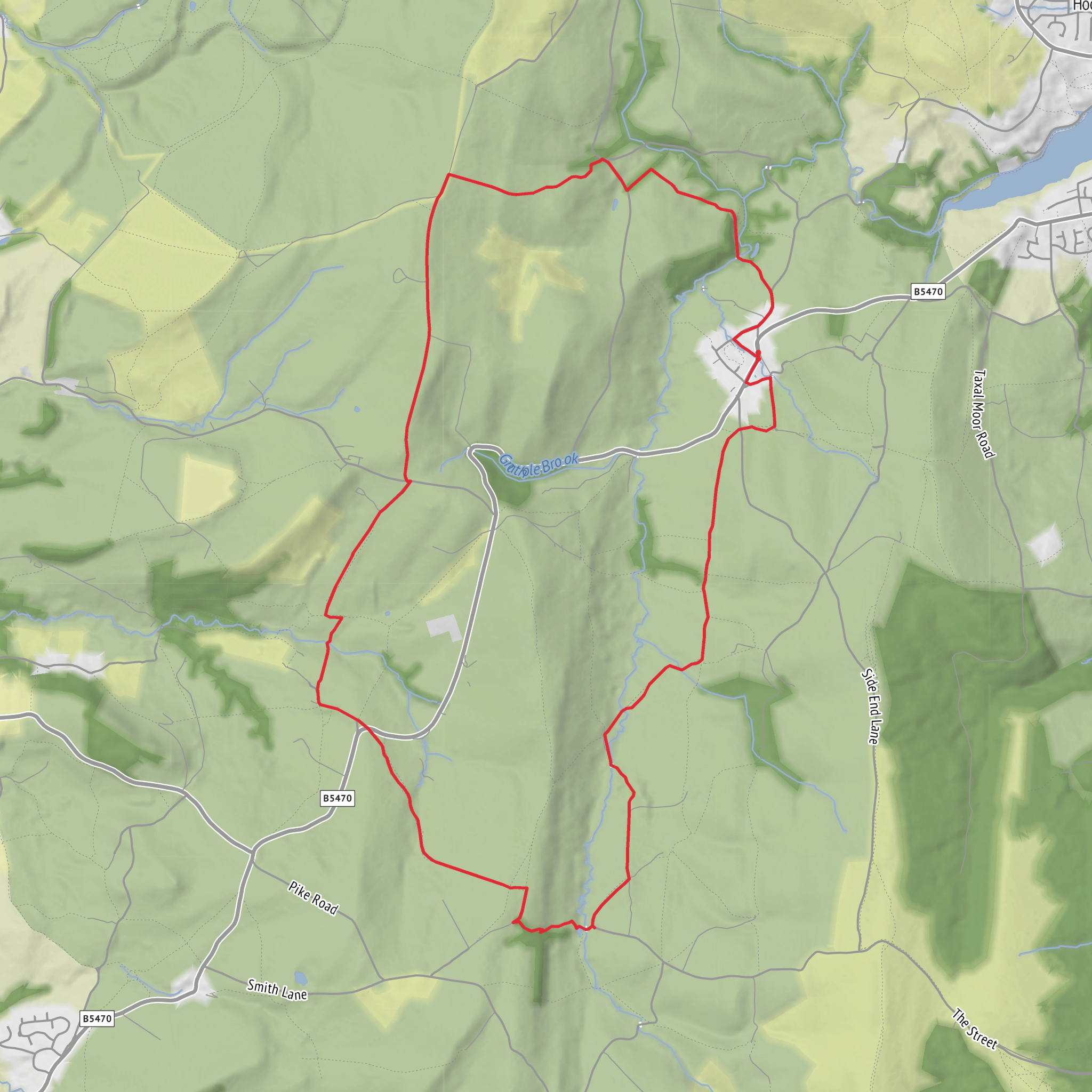 Hike from Kettleshulme via Sponds Hill and Saddle Cote mobile static map