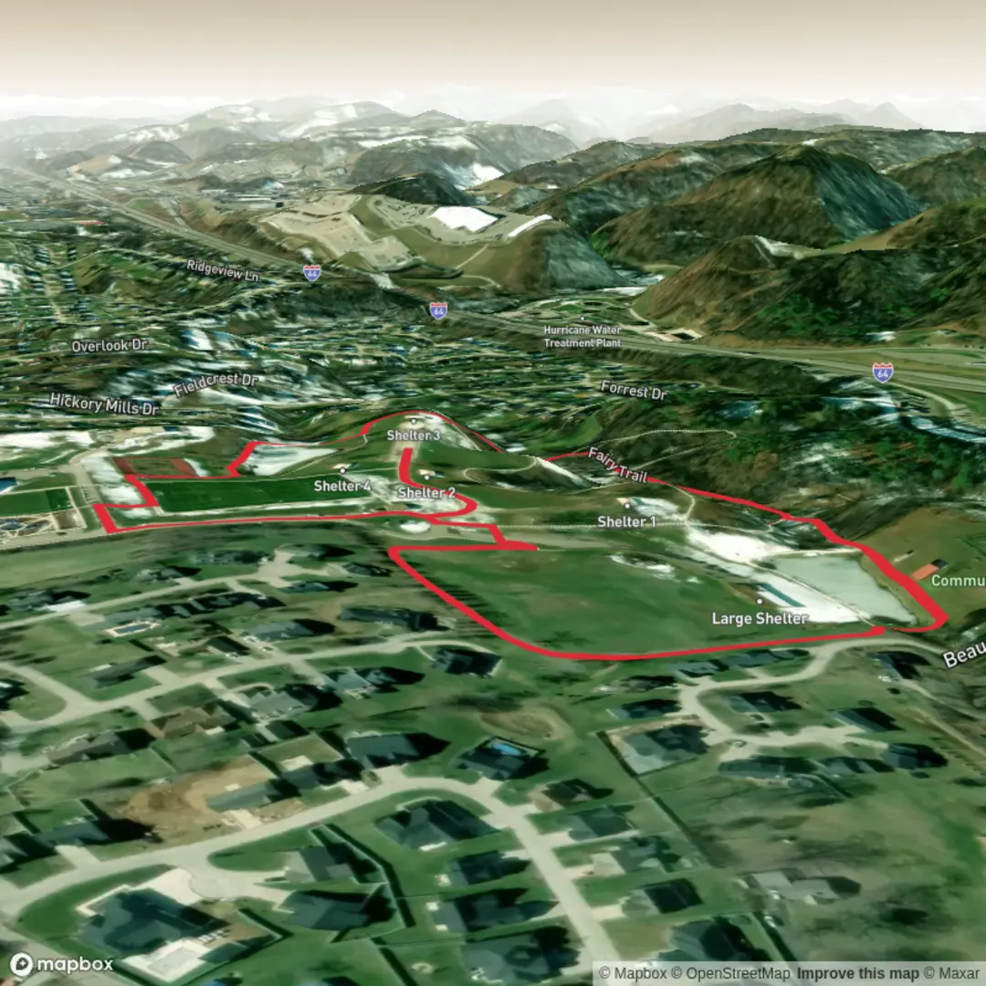 An image depicting the trail Fairy Trail and its surrounding area.