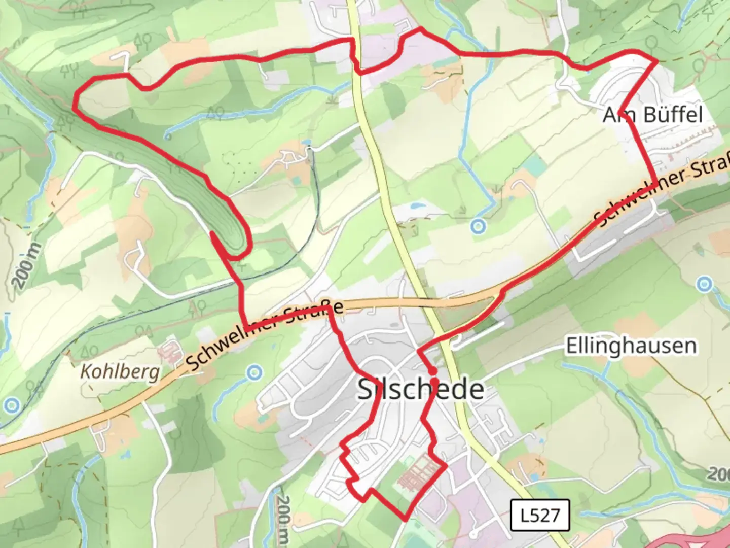 An image depicting the trail Rundwanderweg Silschede and its surrounding area.